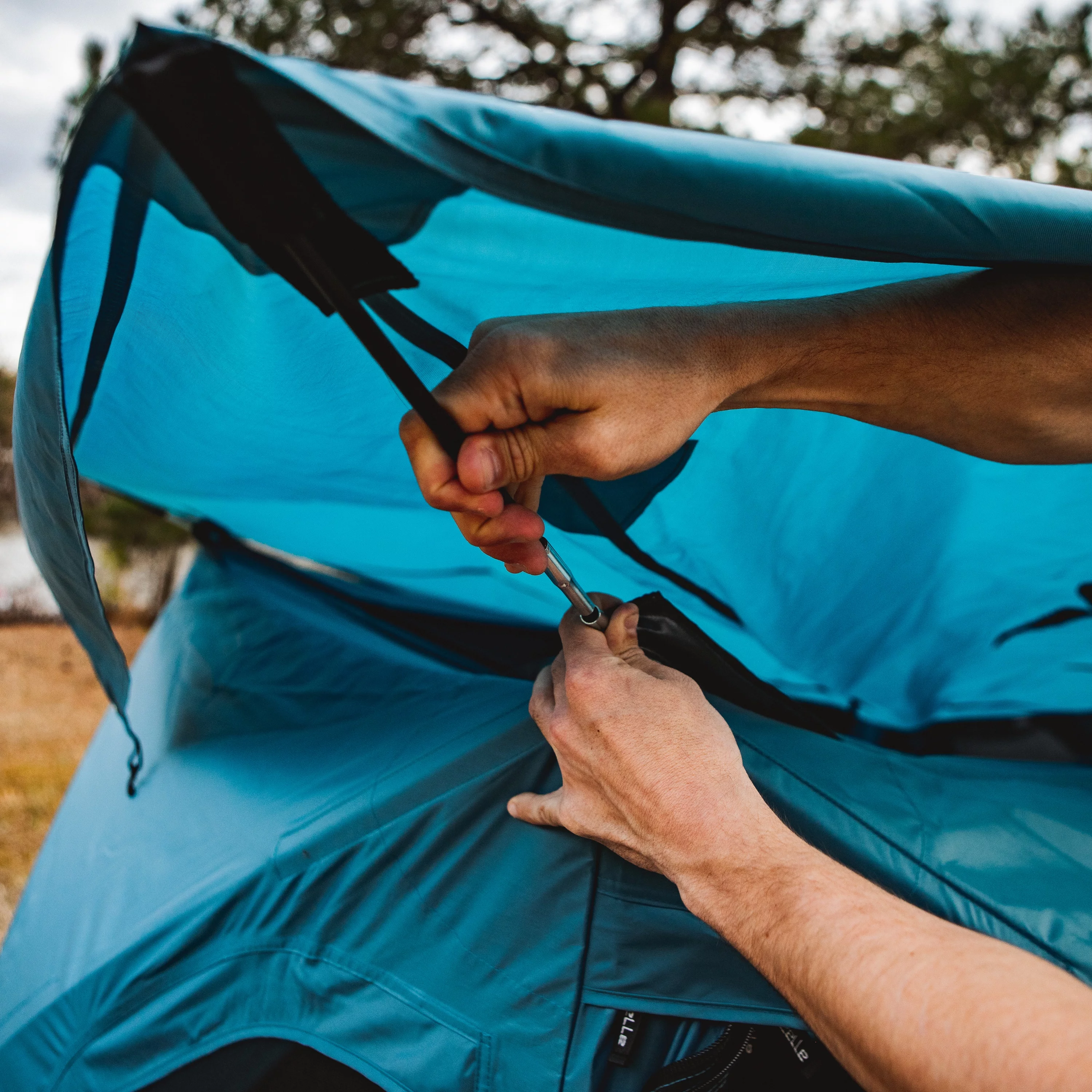 Gazelle Tents?, T3X  Portable Hub Tent, Overland Edition, 3-Person, Pacific Blue, GT302PB - Womvr