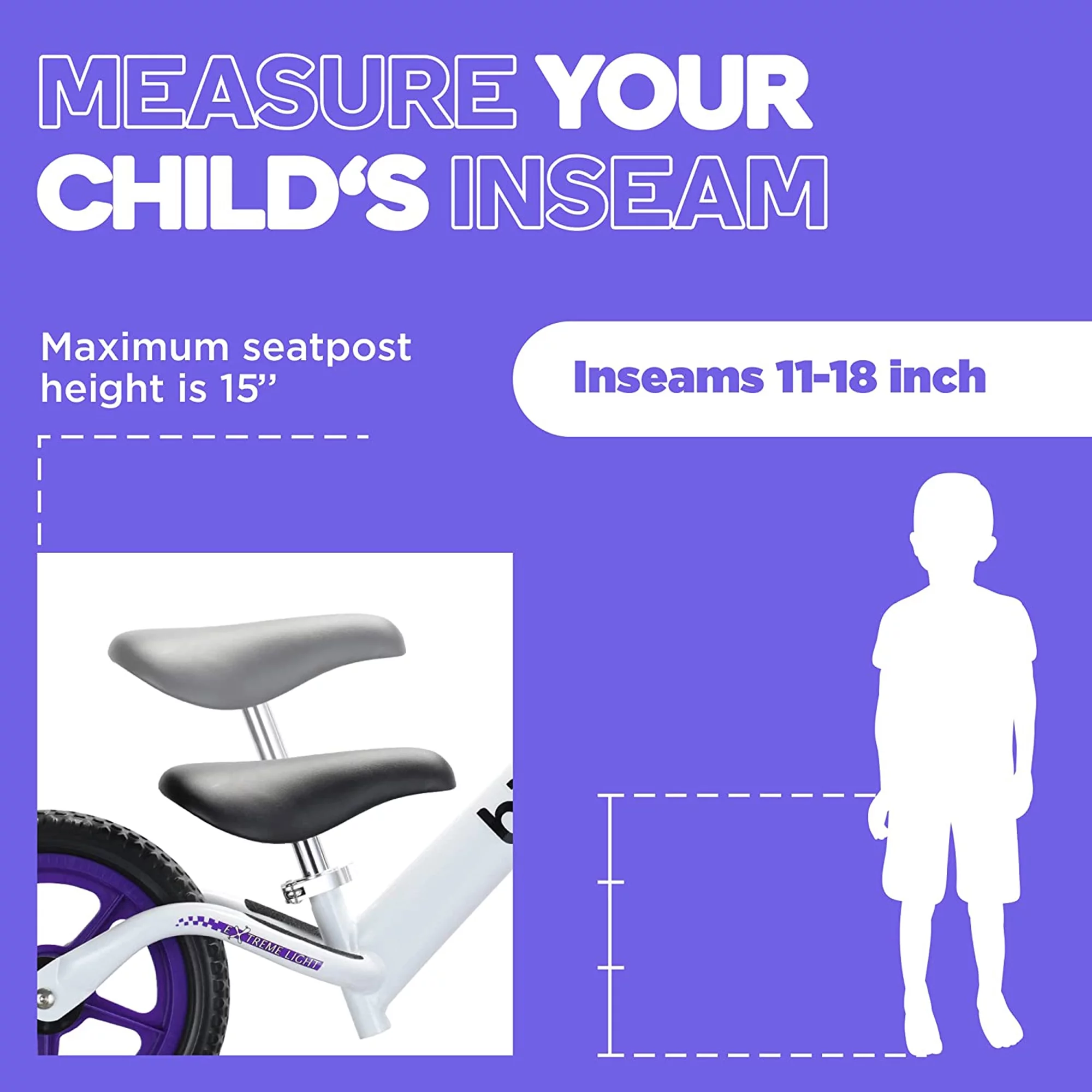 Bixe Aluminum Toddler Balance Bike Lightweight 12” No-Pedal Training Bike for Kids, Purple - Womvr