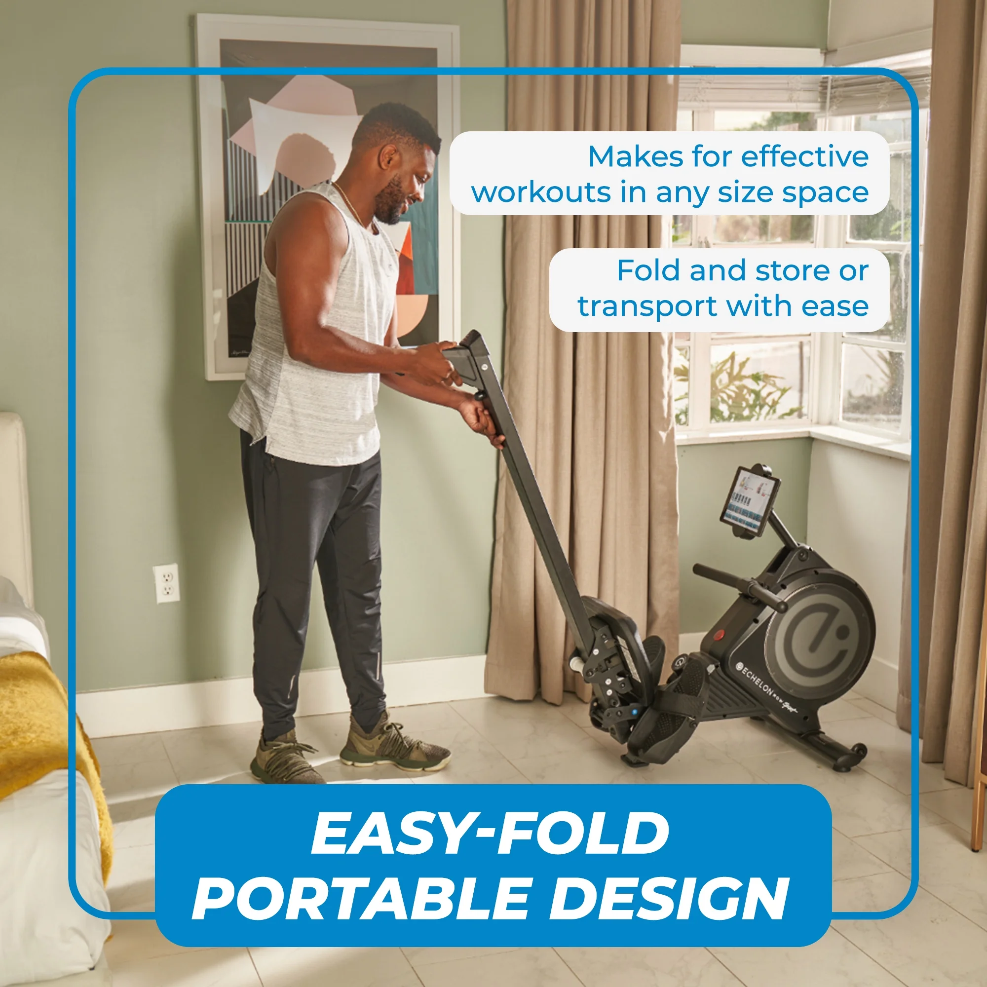 Echelon Sport Exercise Rower with 32 Levels of Magnetic Resistance + 30-Day Free Membership Trial - Womvr