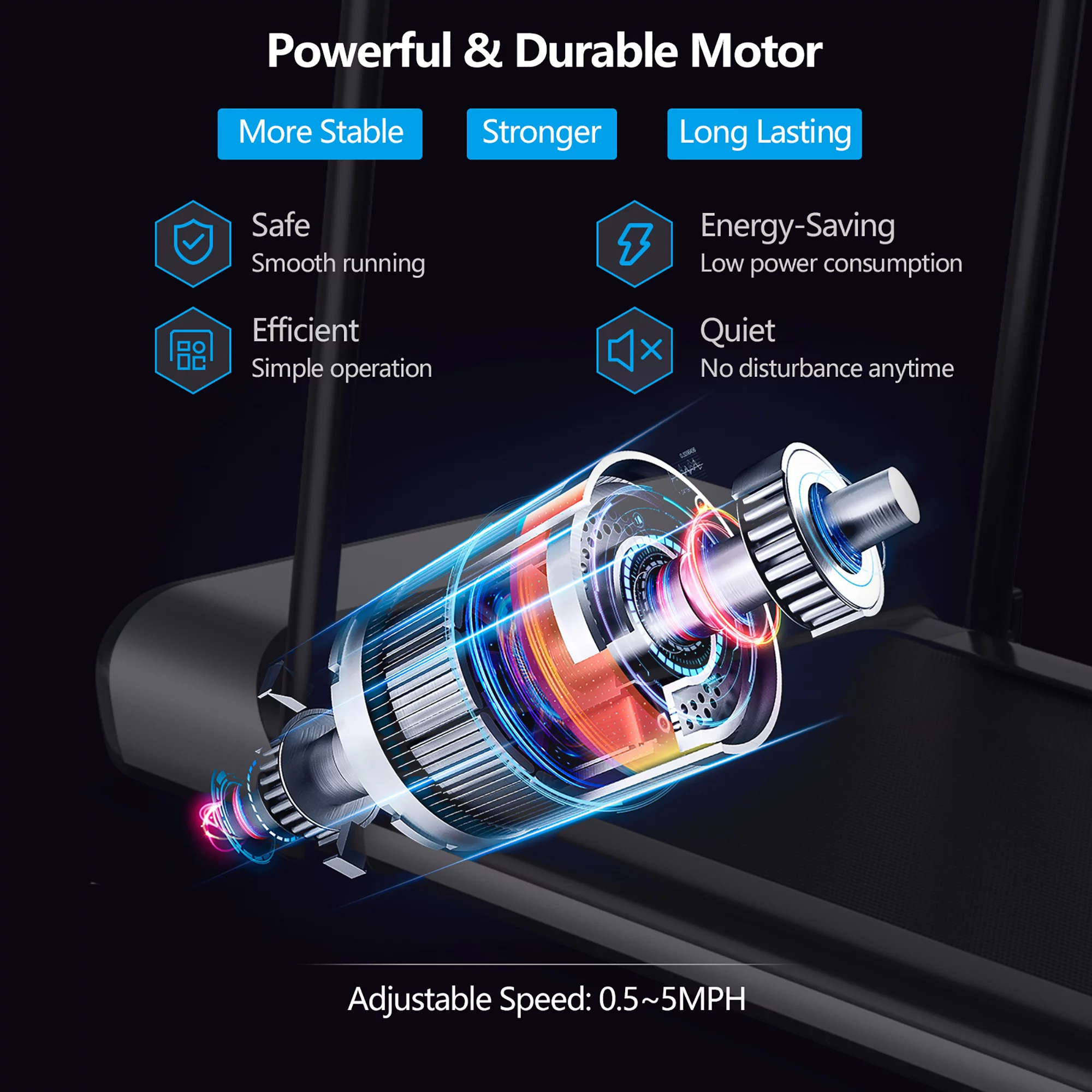 Costway Installation-Free Ultra-Thin Folding Treadmill Exercise Fitness Machine w/5-Layer - Womvr
