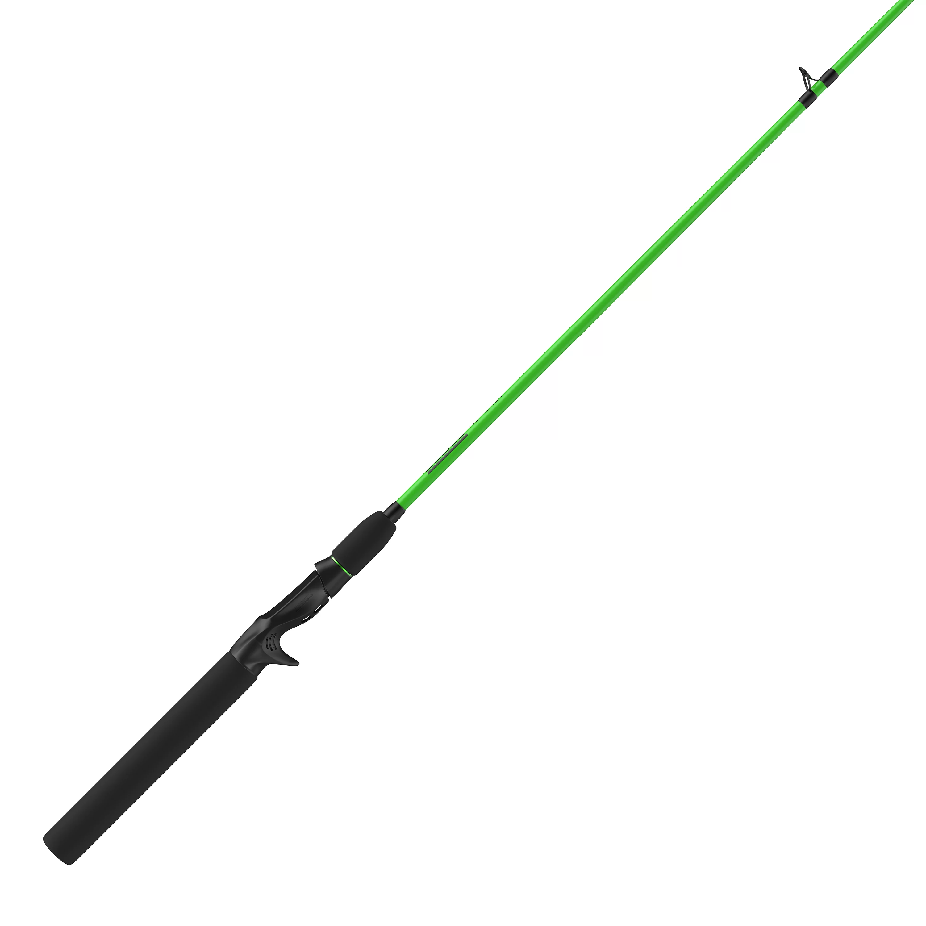 Zebco Hotcast Casting Rod, Durable Fiberglass Fishing Pole with Stainless Steel Shock-Ring Guides, 4-Foot 6-Inch 2-Piece Medium-Light Power, Moderate Action and Comfortable EVA Rod Handle, Green - Womvr