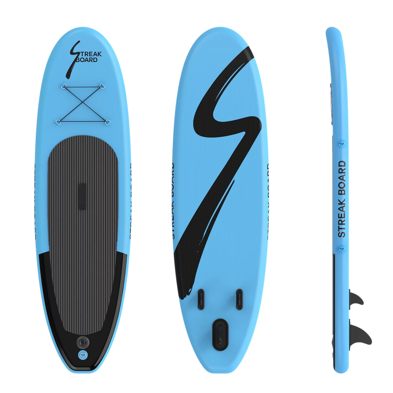 streakboard 10' Inflatable Stand up Paddle Board with SUP Accessories, Backpack, Paddle & Hand Pump - Womvr
