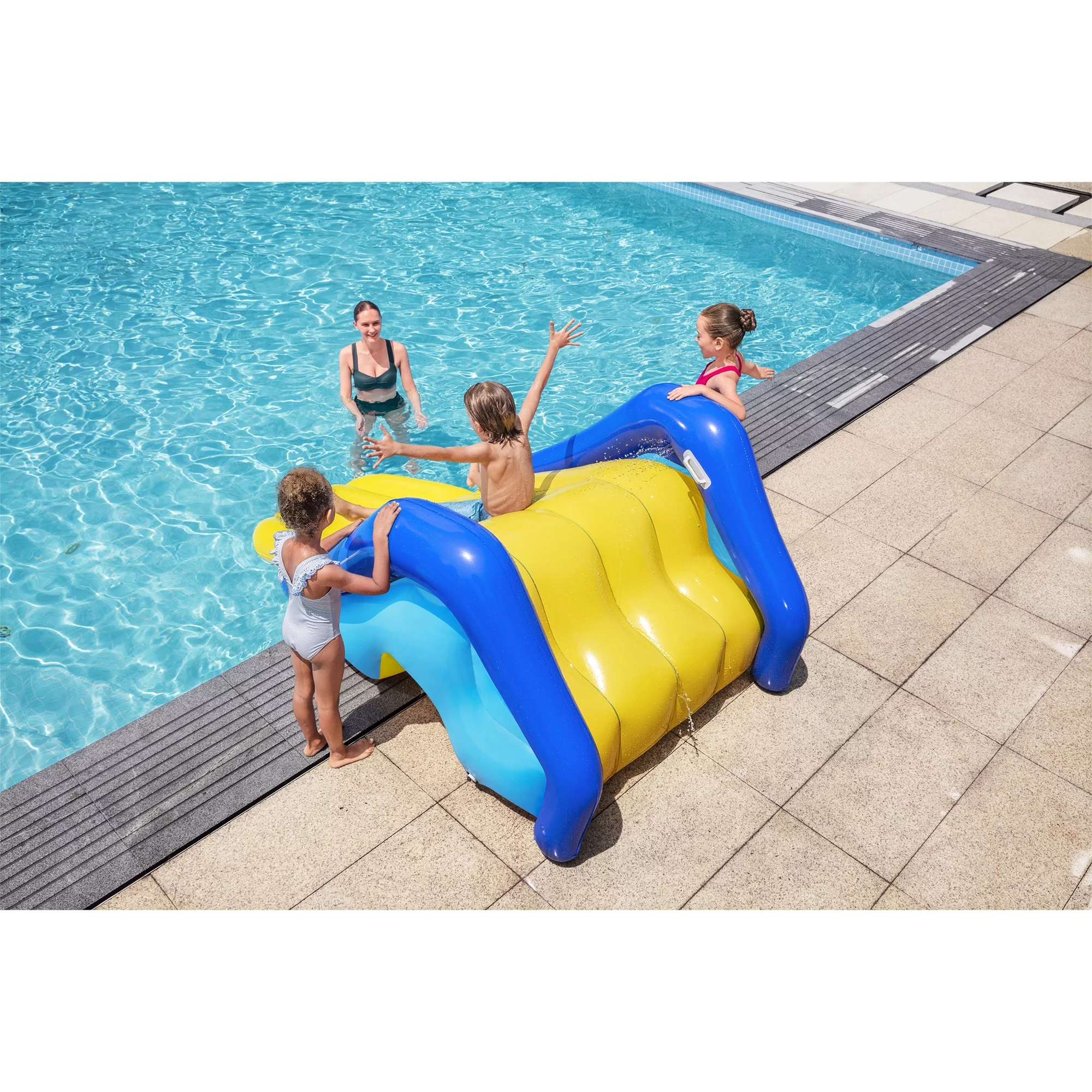 Bestway H2OGO! Giant Inflatable Outdoor Pool Water Slide with Built-In Sprinkler - Womvr