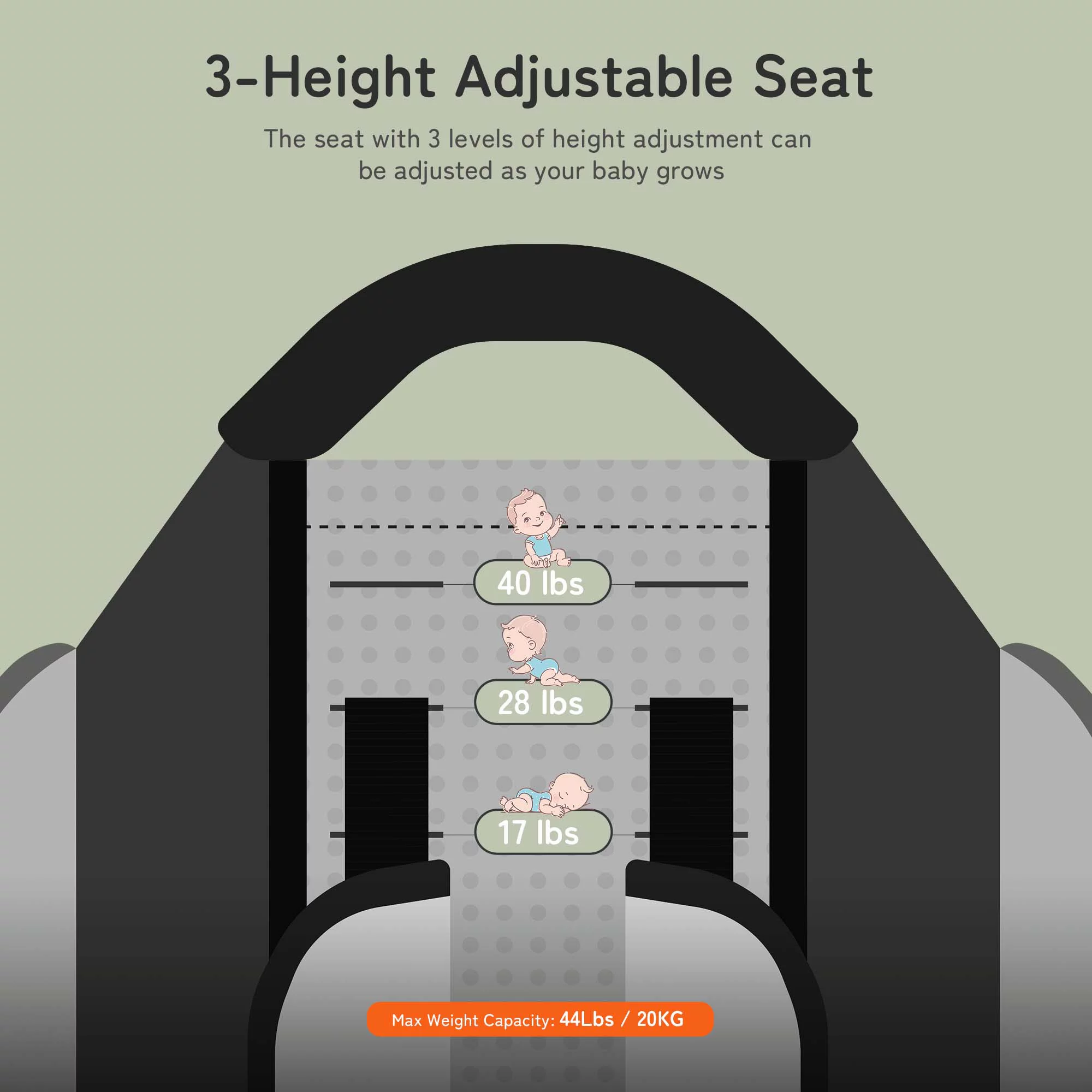 Besrey Baby Hiking Backpack Carrier for Toddlers, Waterproof & Lightweight Outdoor Child Back Frame, Black - Womvr