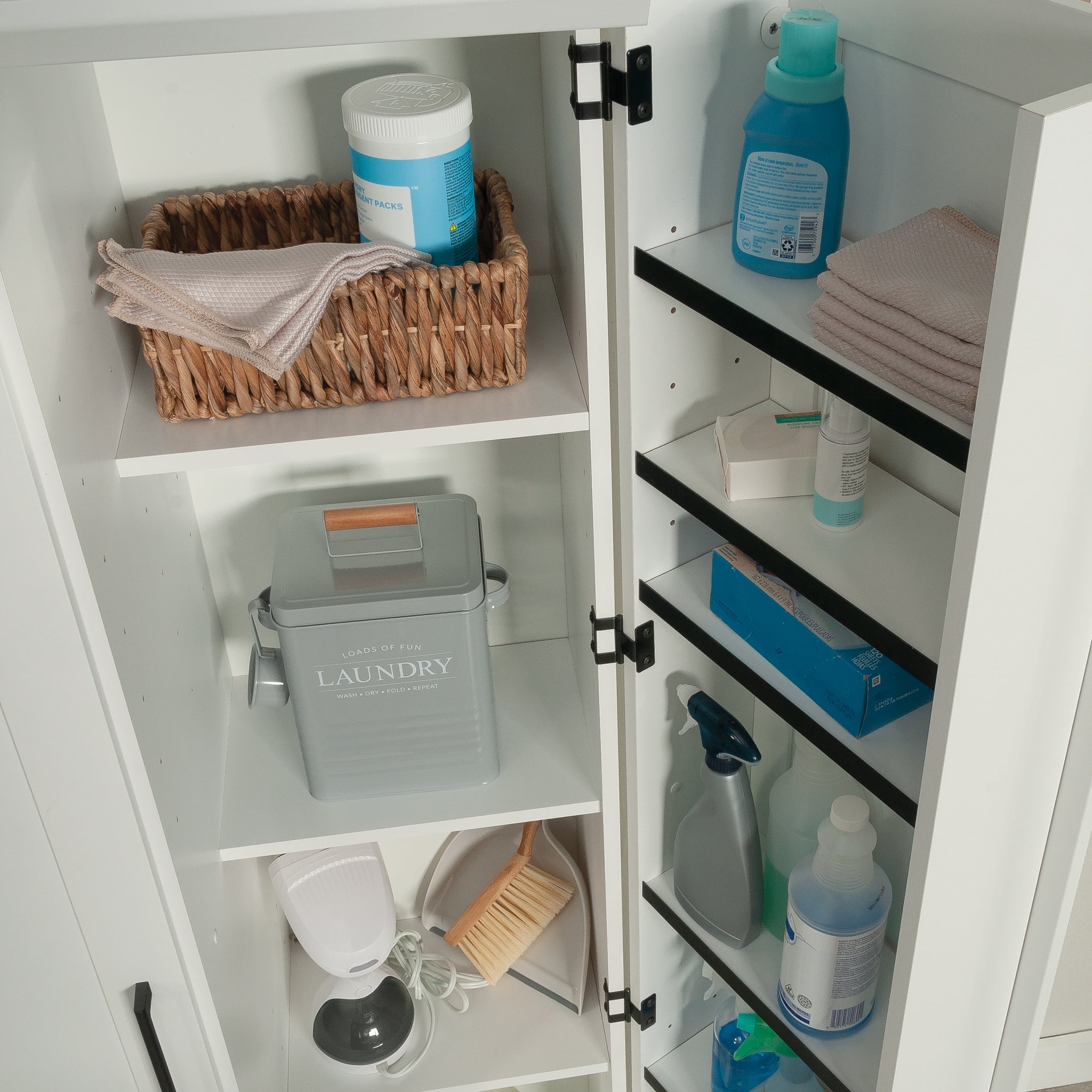 Sauder HomePlus Storage Cabinet, Soft White Finish - Womvr