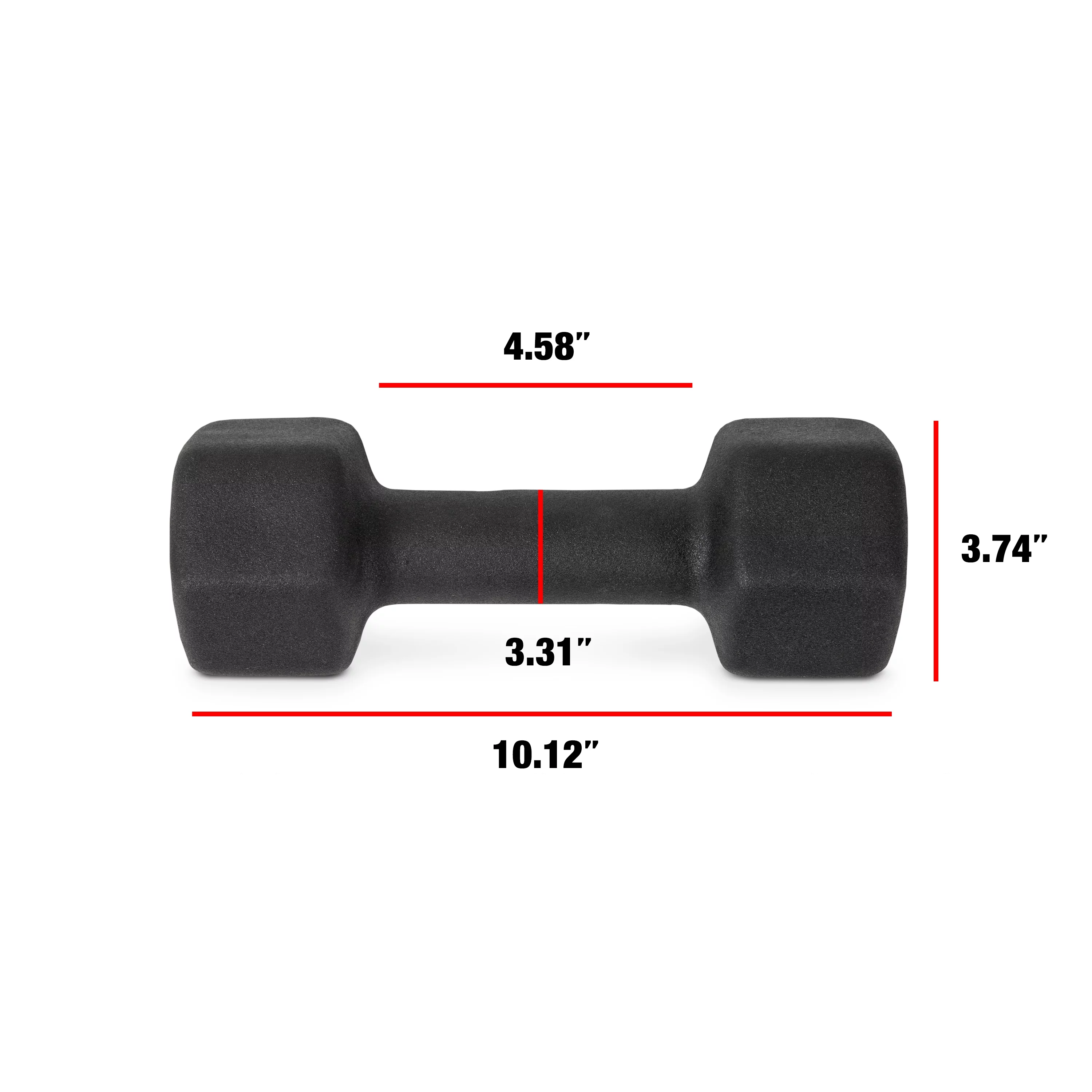 CAP Barbell, 15lb Black Neoprene Dumbbell, Pair - Womvr