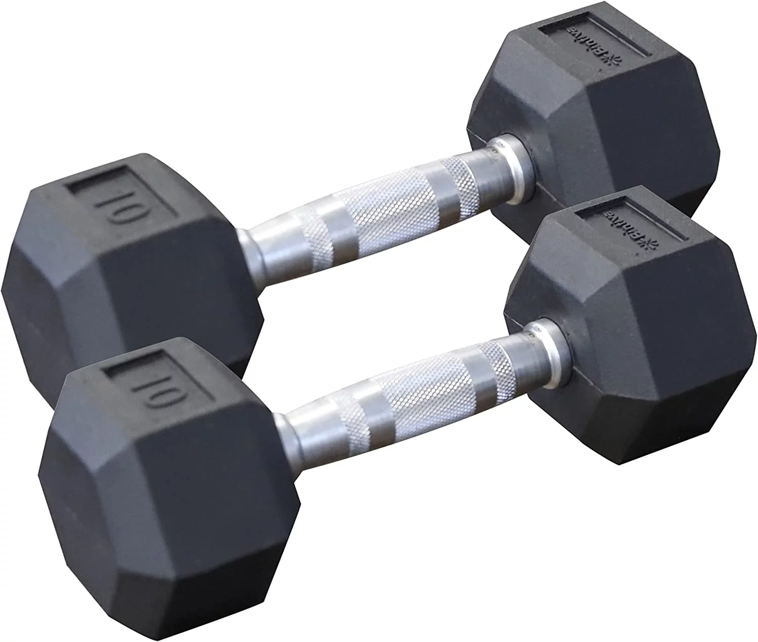 Rubber Coated Hexagon Dumbbells - Pairs - Encased Hand Weights for Men and Women - Womvr