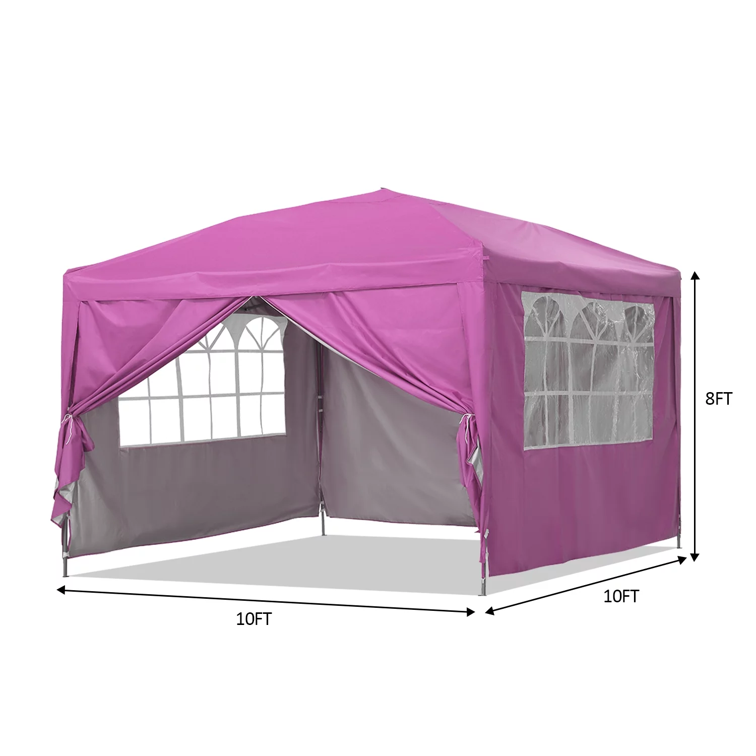 Outdoor Basics 10 ft x 10 ft Pop Up Canopy Tent with Carry Bag, Shade Canopy, Great for Picnic, Yard, Beach, Park, Camping, White - Womvr