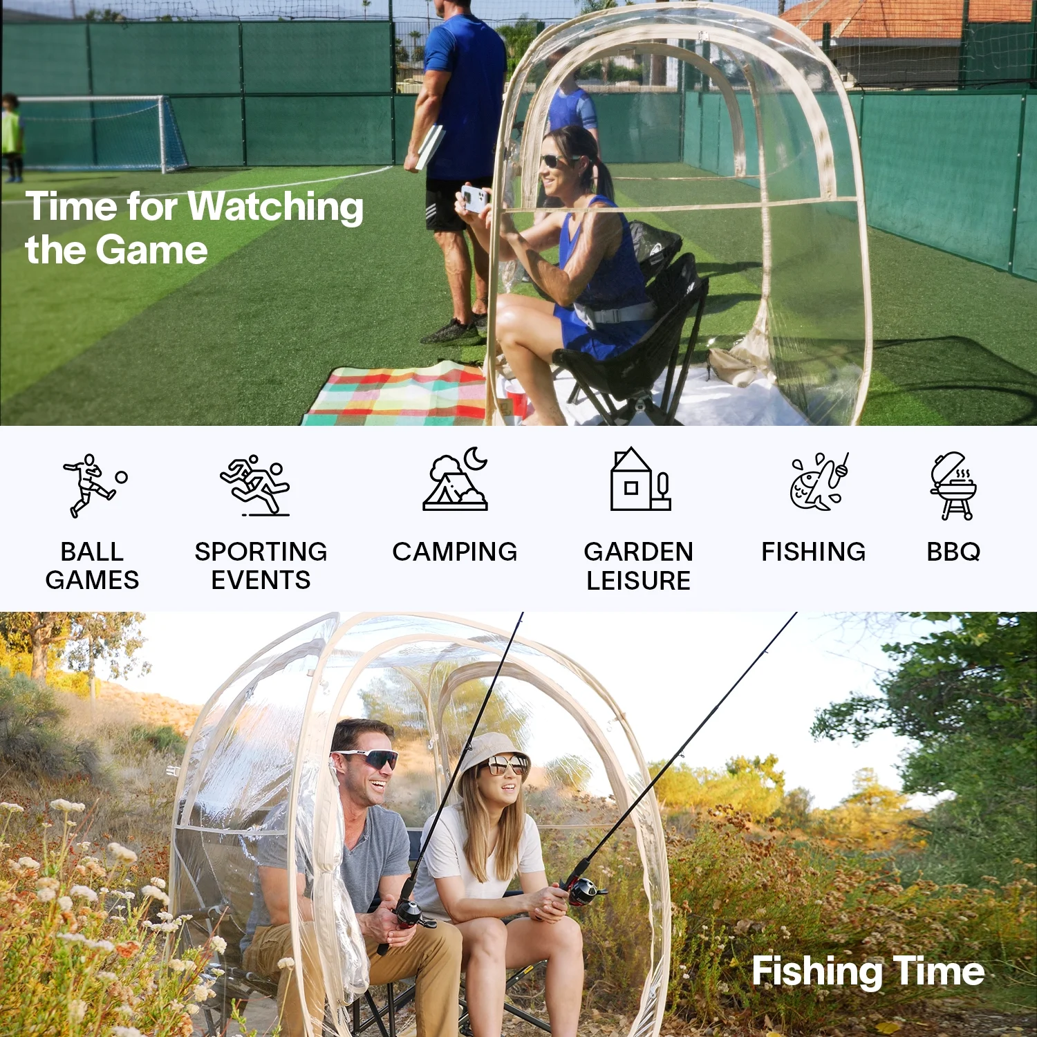 Pop-Up Weatherproof Sport Pod Tent for Camping, Fishing, and Shelter - Womvr