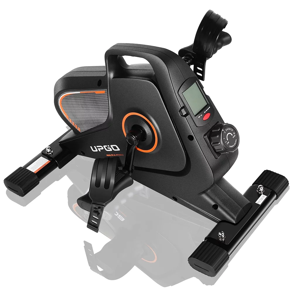 UPGO Magnetic Under Desk Bike Pedal Exerciser - Portable Mini Trainer Bikes Desk Cycle, Leg Exerciser for Physical Therapy & Desk Exercise with LCD Display and 350lbs Capacity - Womvr