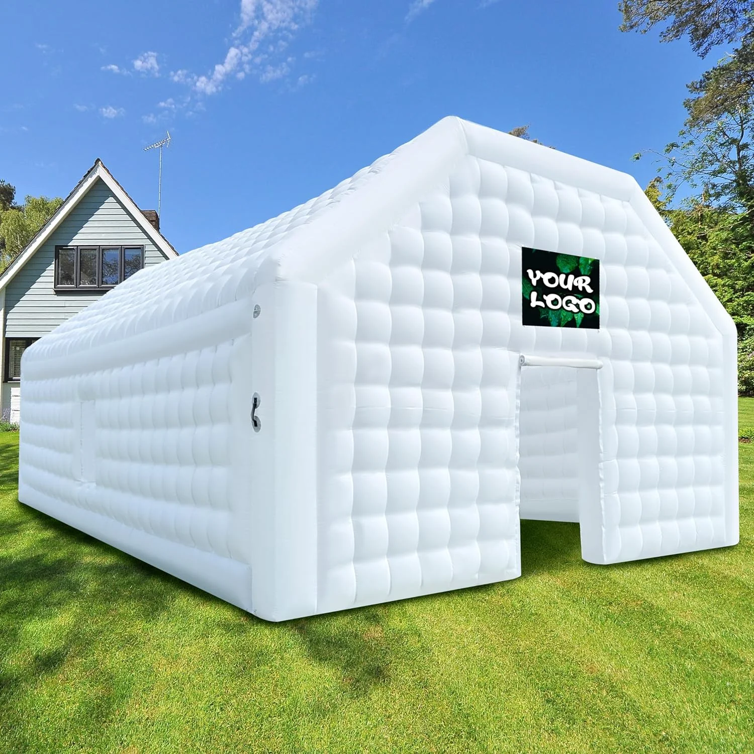 WARSUN Large Black Inflatable Night Club 30x20x13Ft Inflatable Party Tent with Logo Area Disco Cube Gazebo Event House - Womvr