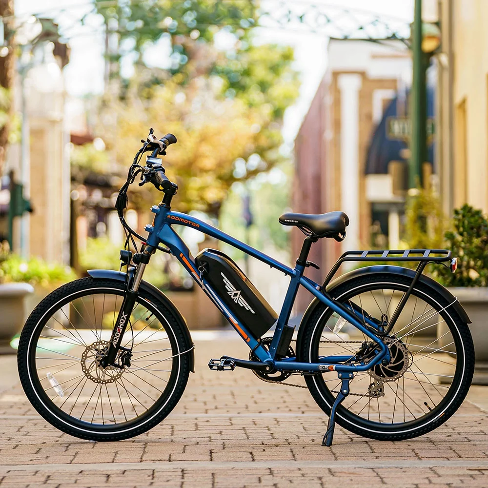 Addmotor 26 inch Electric Bicycles, 500W 48V 20AH UL Certified Battery Ebike, Commuter City Beach Electric Bike for Adults, 125Miles, E-53 White - Womvr