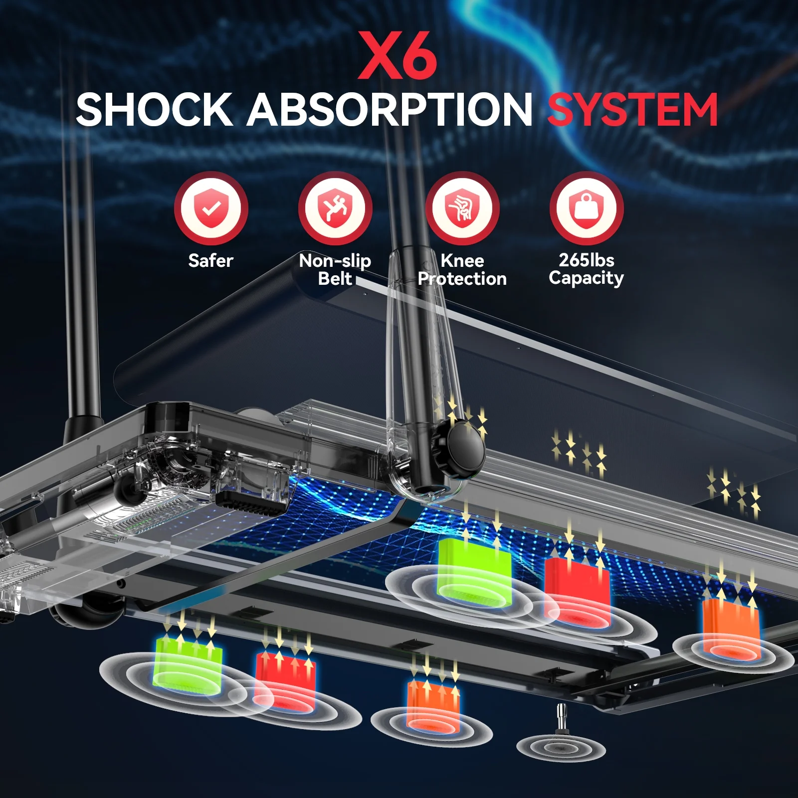 Pooboo 2.5 HP Under Desk Treadmill 2 in 1 Folding Treadmill Brush-less Walking Jogging Machine with App & Remote Control Led Touch Screen Walking Pad for Office Home Use 265lbs - Womvr