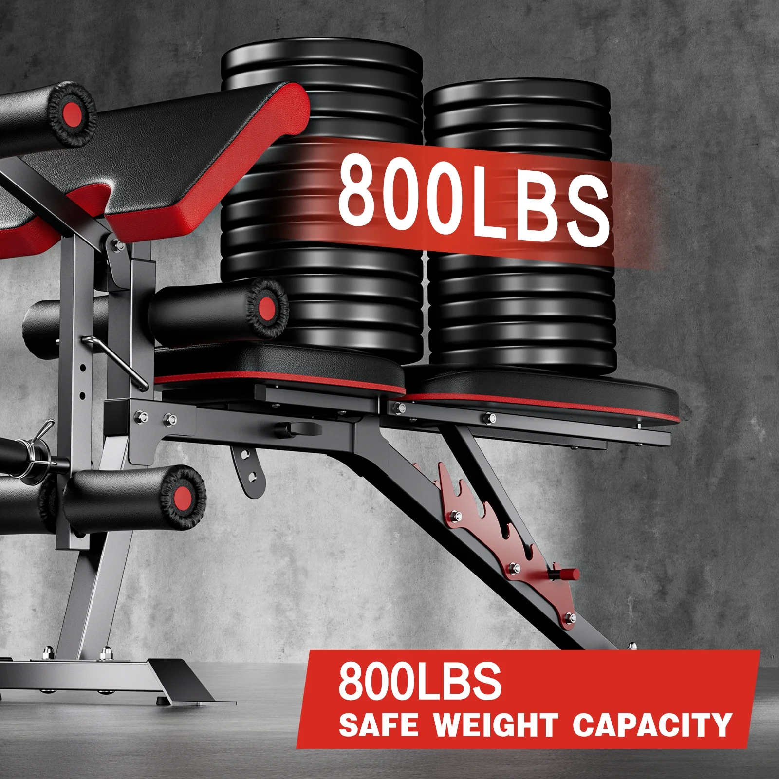 GIKPAL Weight Bench, Bench Press Set with Squat Rack and Bench for Home Gym Full-Body Workout - Womvr