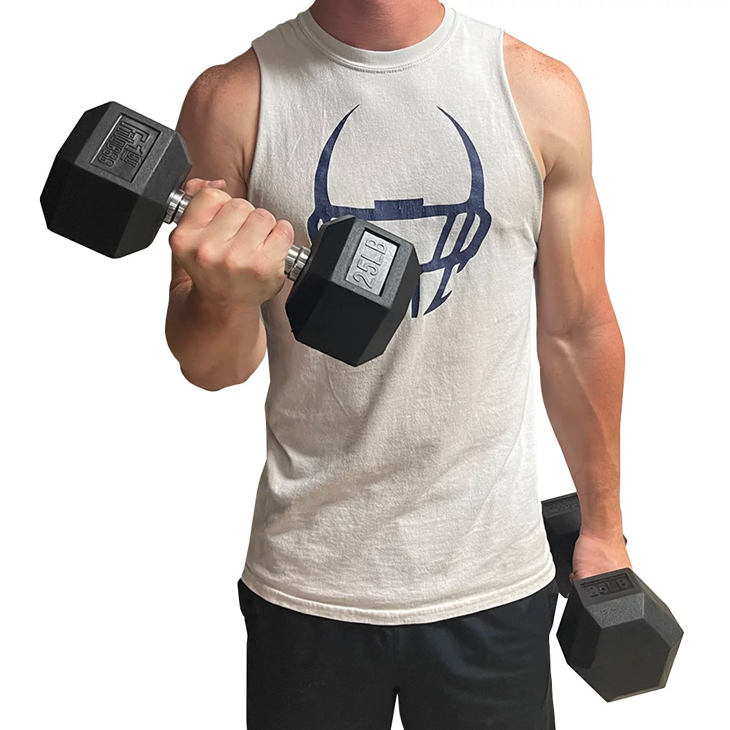 Fitness First Rubber Hex Dumbbell Pairs, 25 lbs. Pair - Womvr