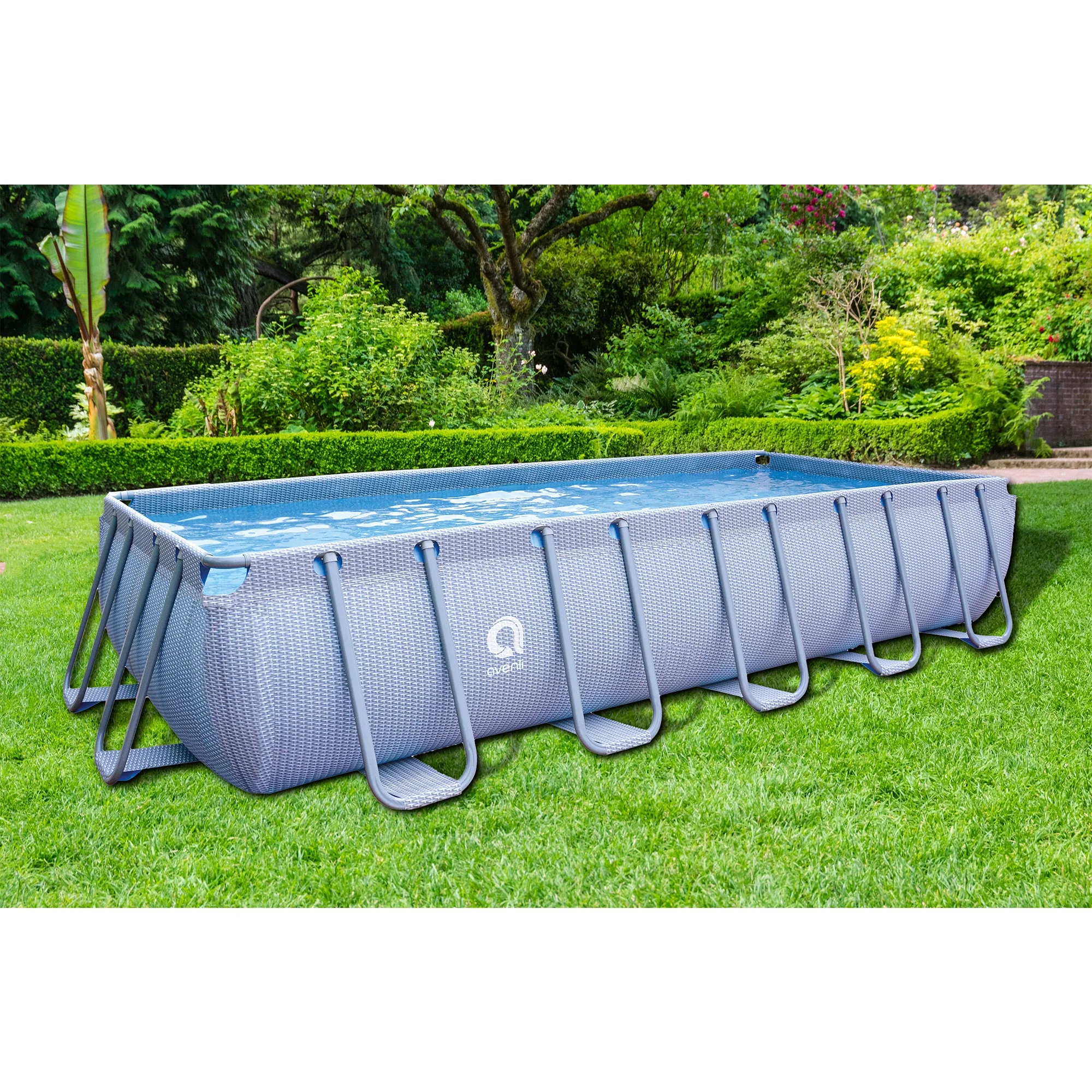 jLeisure Avenli 18 Foot x 39.5 Inch Rectangle Above Ground Swimming Pool - Womvr