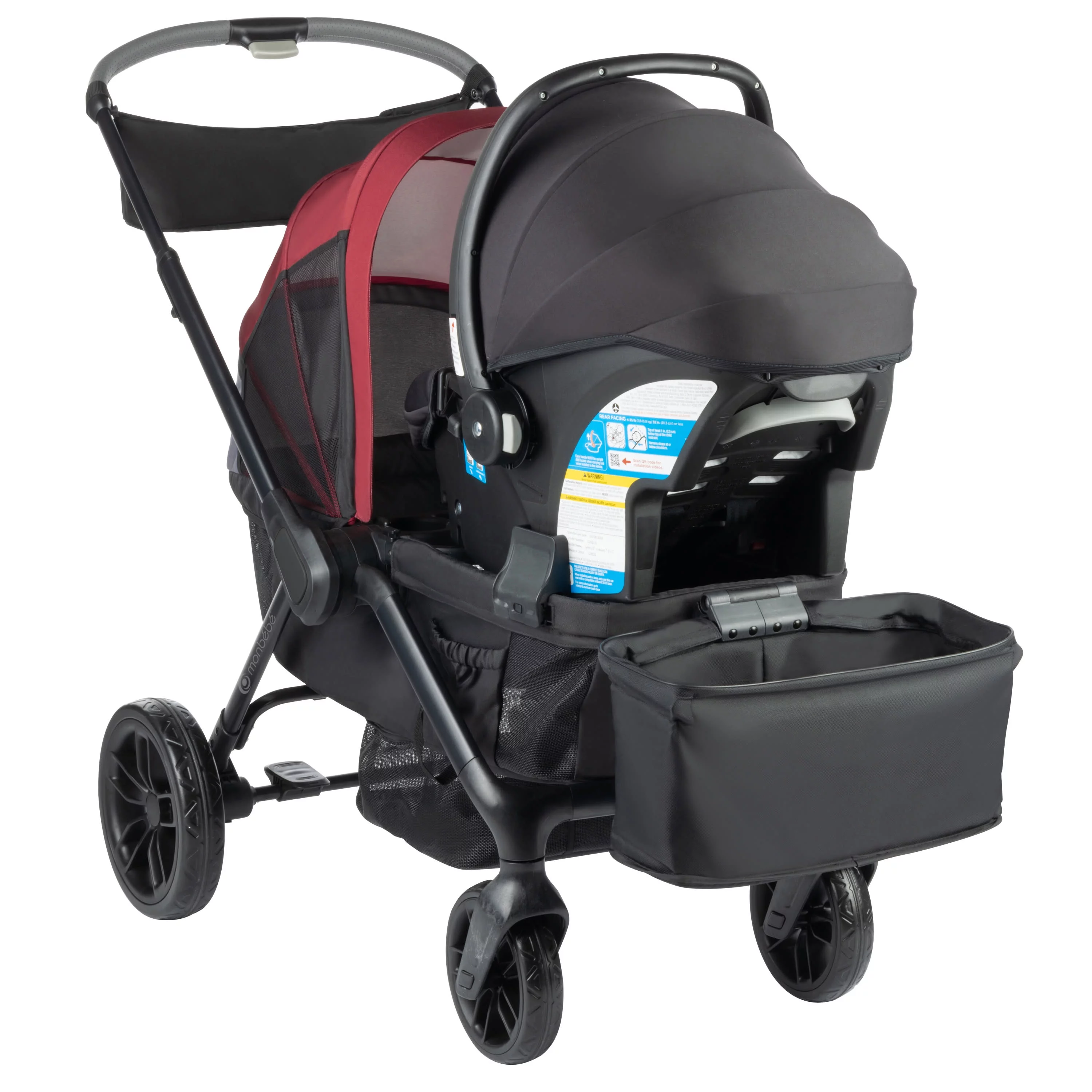 Monbebe Everyday Outings Wagon Stroller, Cobblestone Grey - Womvr