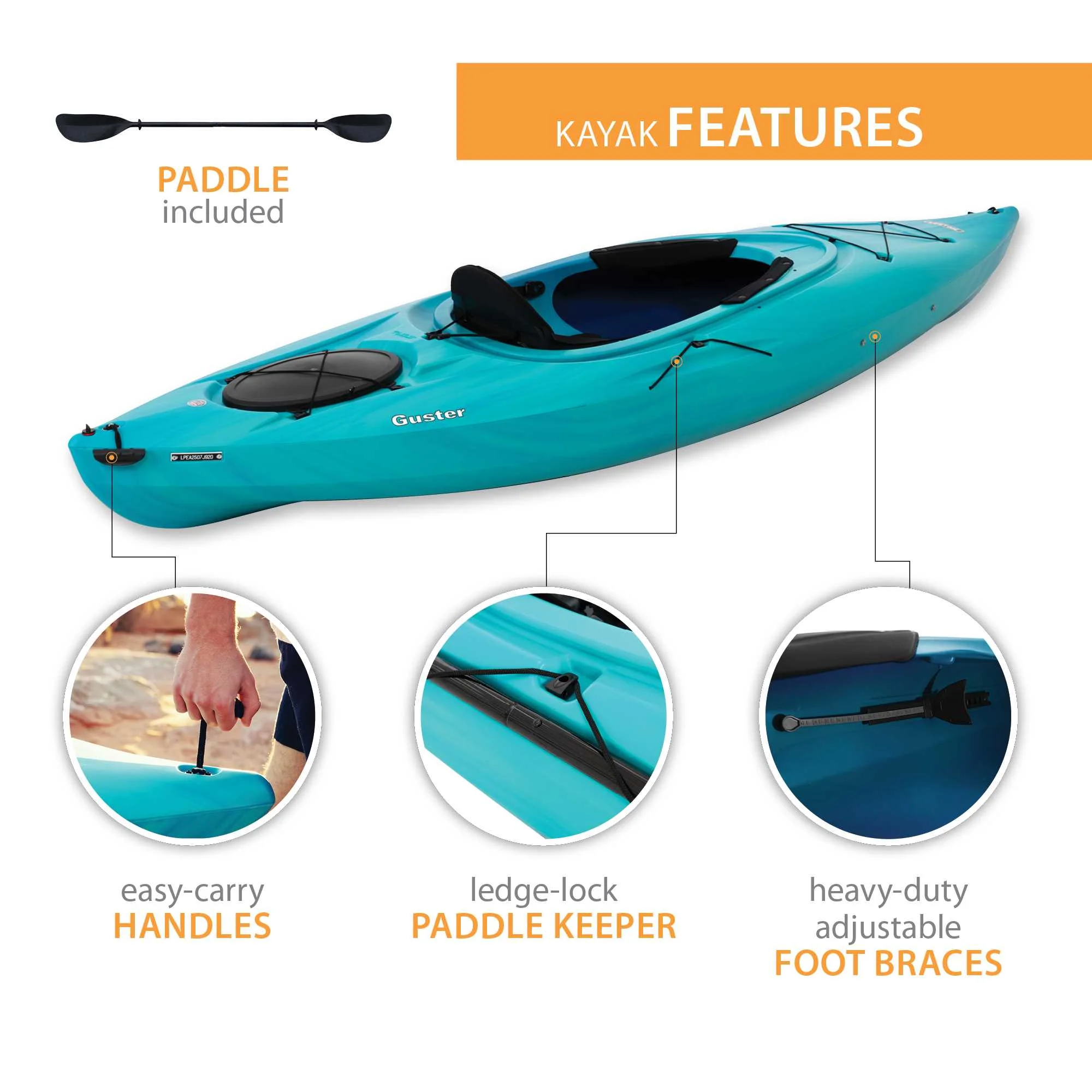Lifetime Guster 10 ft. Sit-Inside Kayak, Bahama Fusion (91006) - Womvr