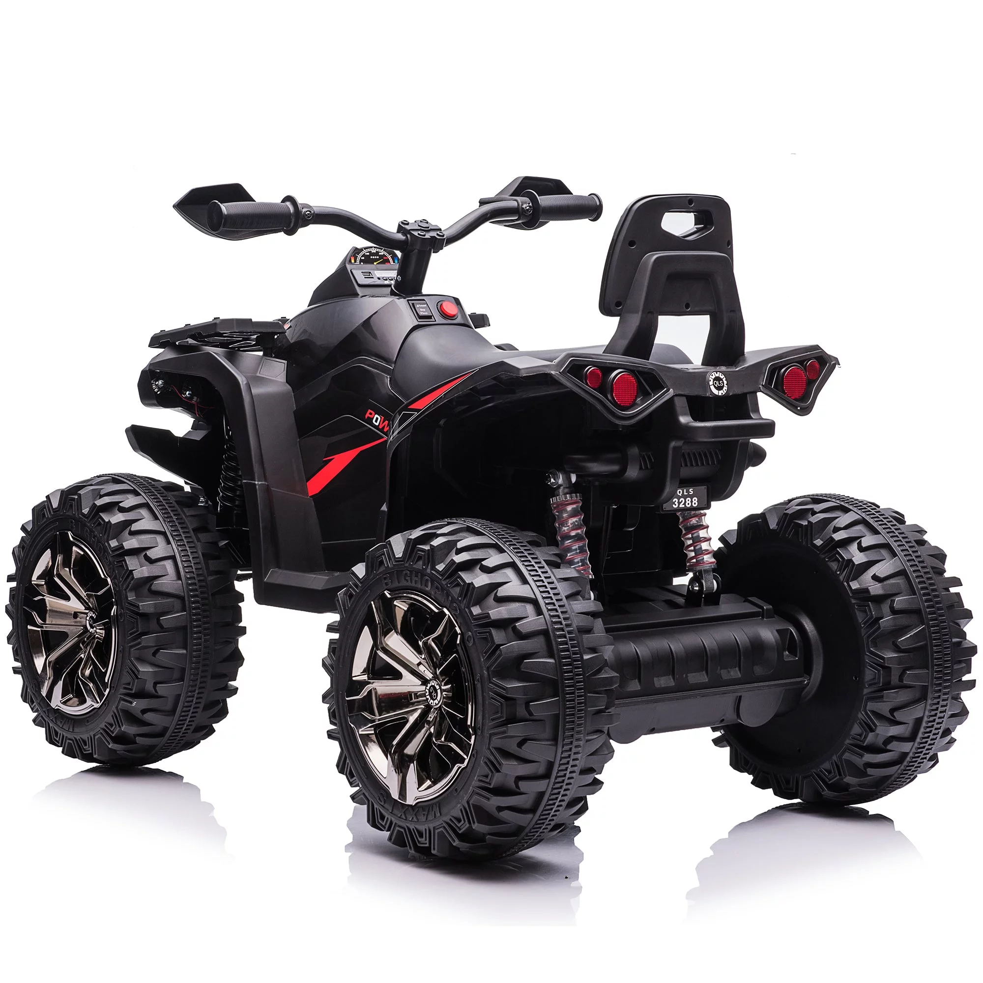 4x4 Kids Ride on ATV, 2 Seater 24 Volt Ride on Toys, 800W 4-Wheeler Quad Car for Big Kids, Black - Womvr