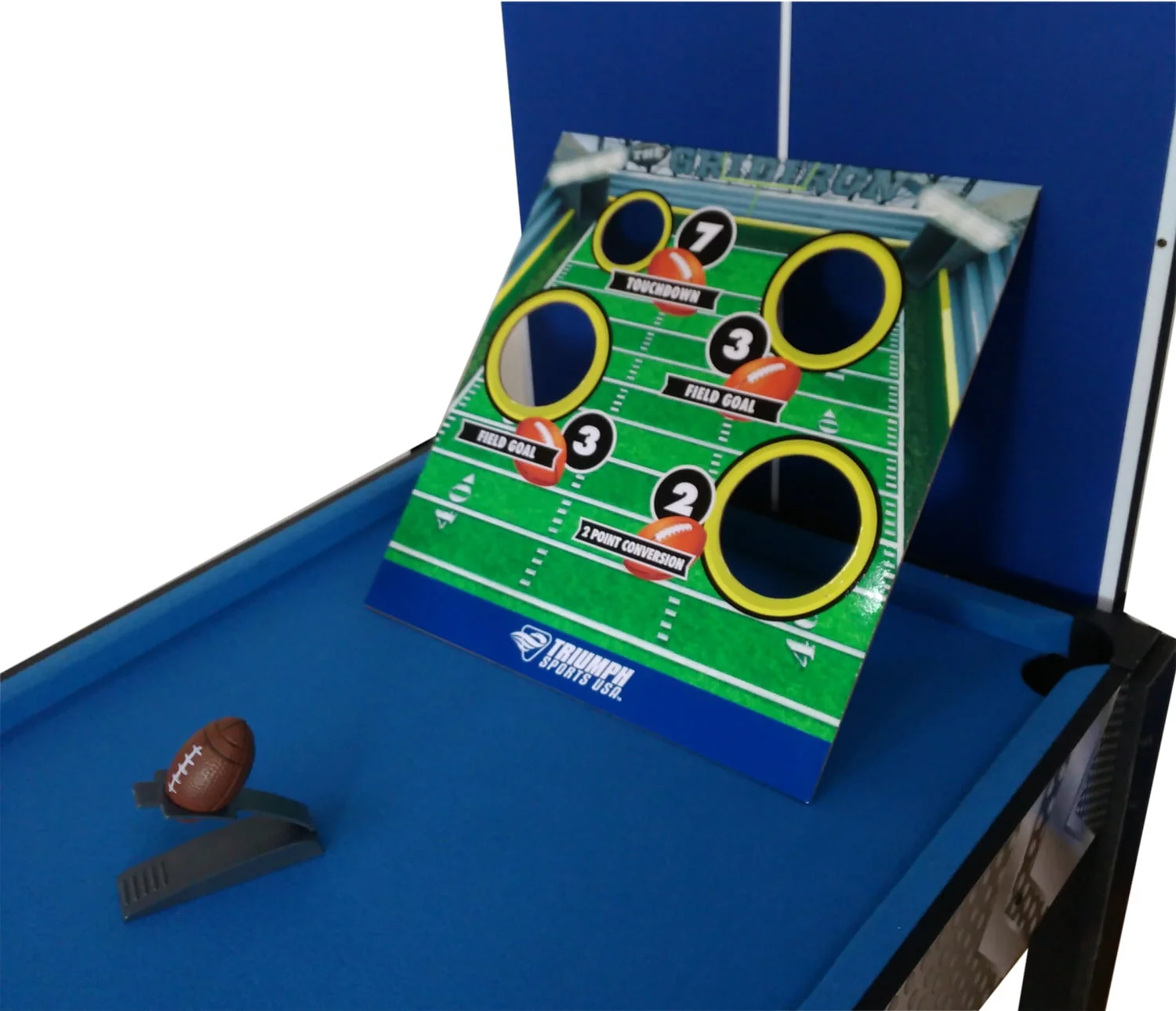 Triumph 13-in-1 Combo Game Table Includes Basketball, Table Tennis, Billiards, Push Hockey, Launch Football, Baseball, Tic-Tac-Toe, and Skee Bean Bag Toss - Womvr