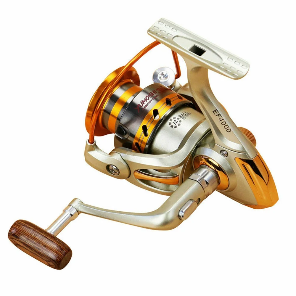 EF500-EF8000 Spinning Fishing Reel 12BB Metal Spool Folding Arm Left Right - Womvr