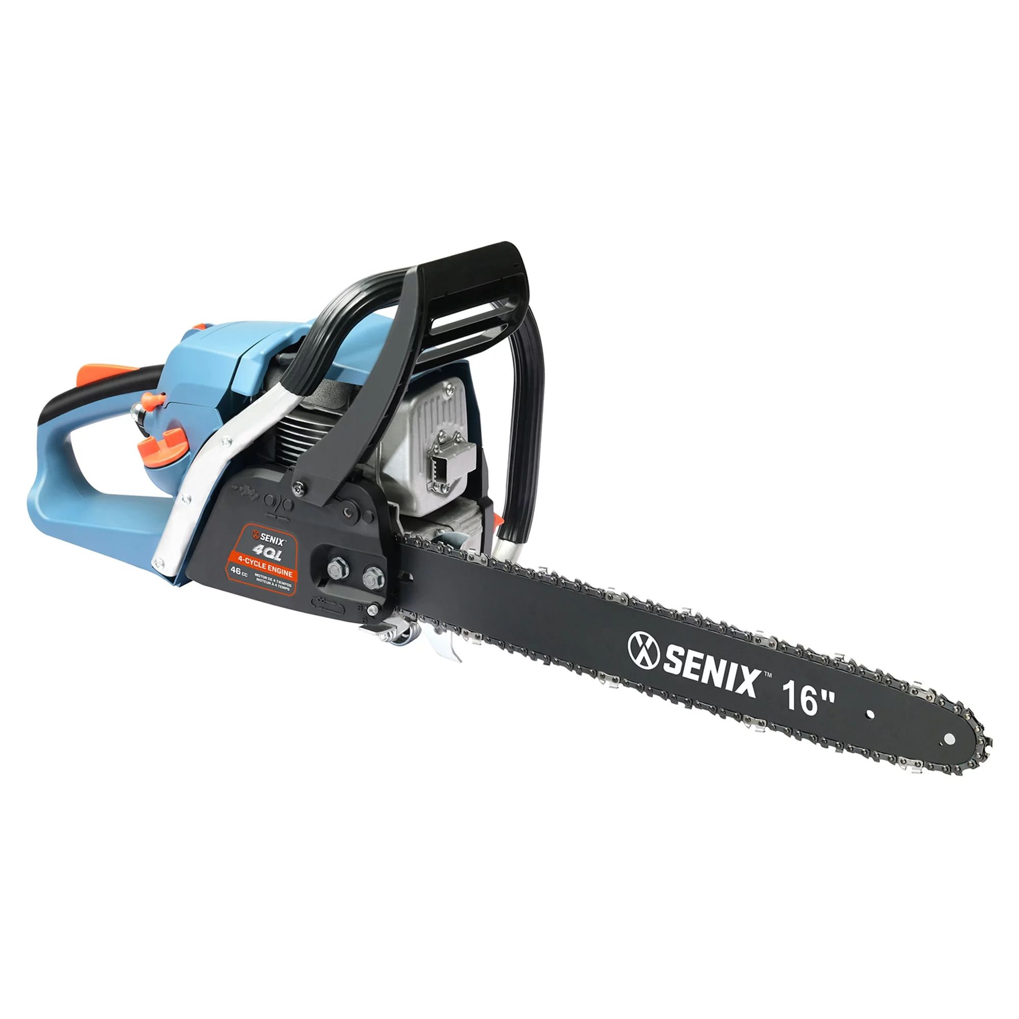 SENIX 49 cc 4-Cycle Gas Powered Chainsaw, 18-Inch Oregon Bar and Chain, CS4QL-L1 - Womvr