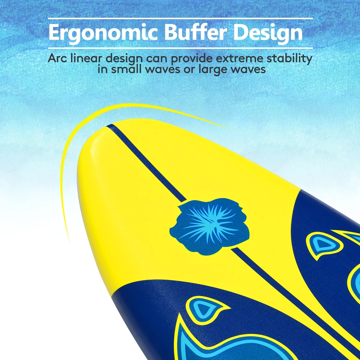 Topbuy 6' Surfboard Inflation-free Long Surfing Board with Safety Leash White - Womvr