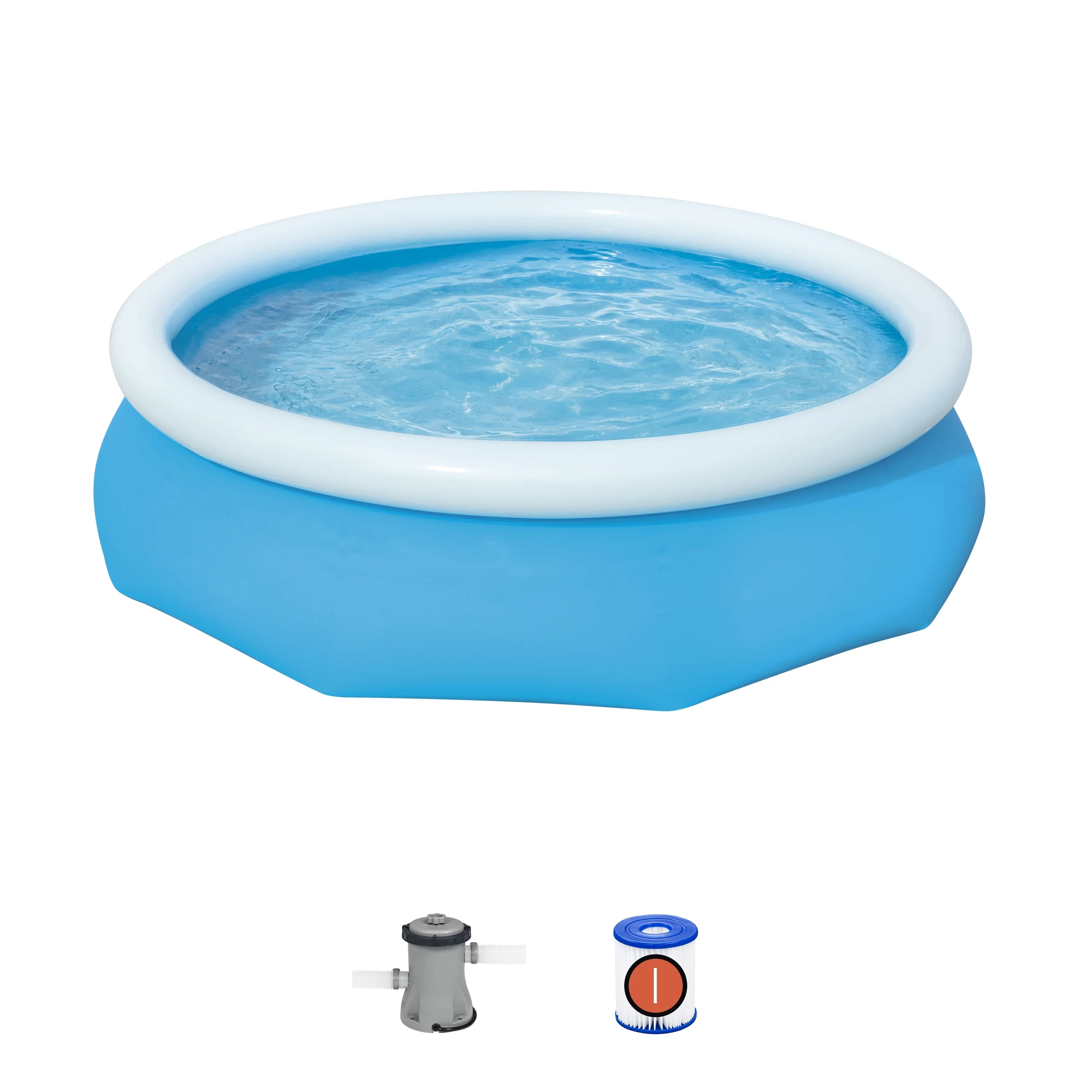 Bluescape Fast Set 10' x 30�� Round Inflatable Soft Sided Above Ground Pool Set - Womvr