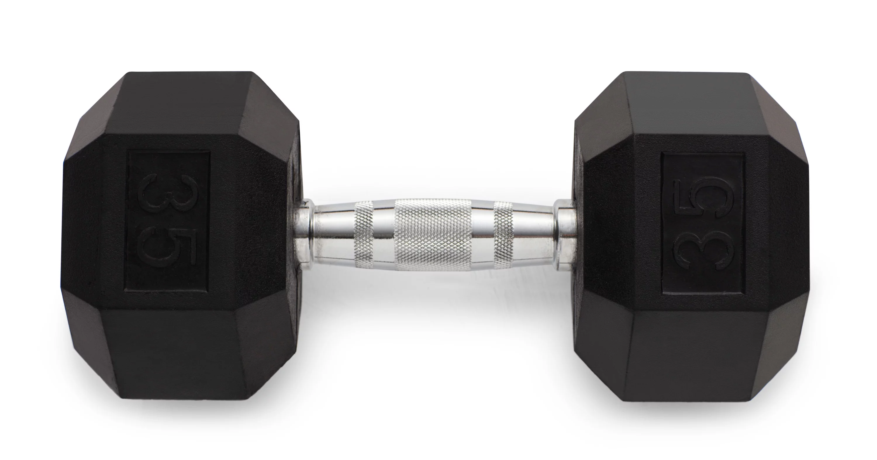 Weider Rubber Hex Dumbbell, 45 lbs - Sold Individually - Womvr