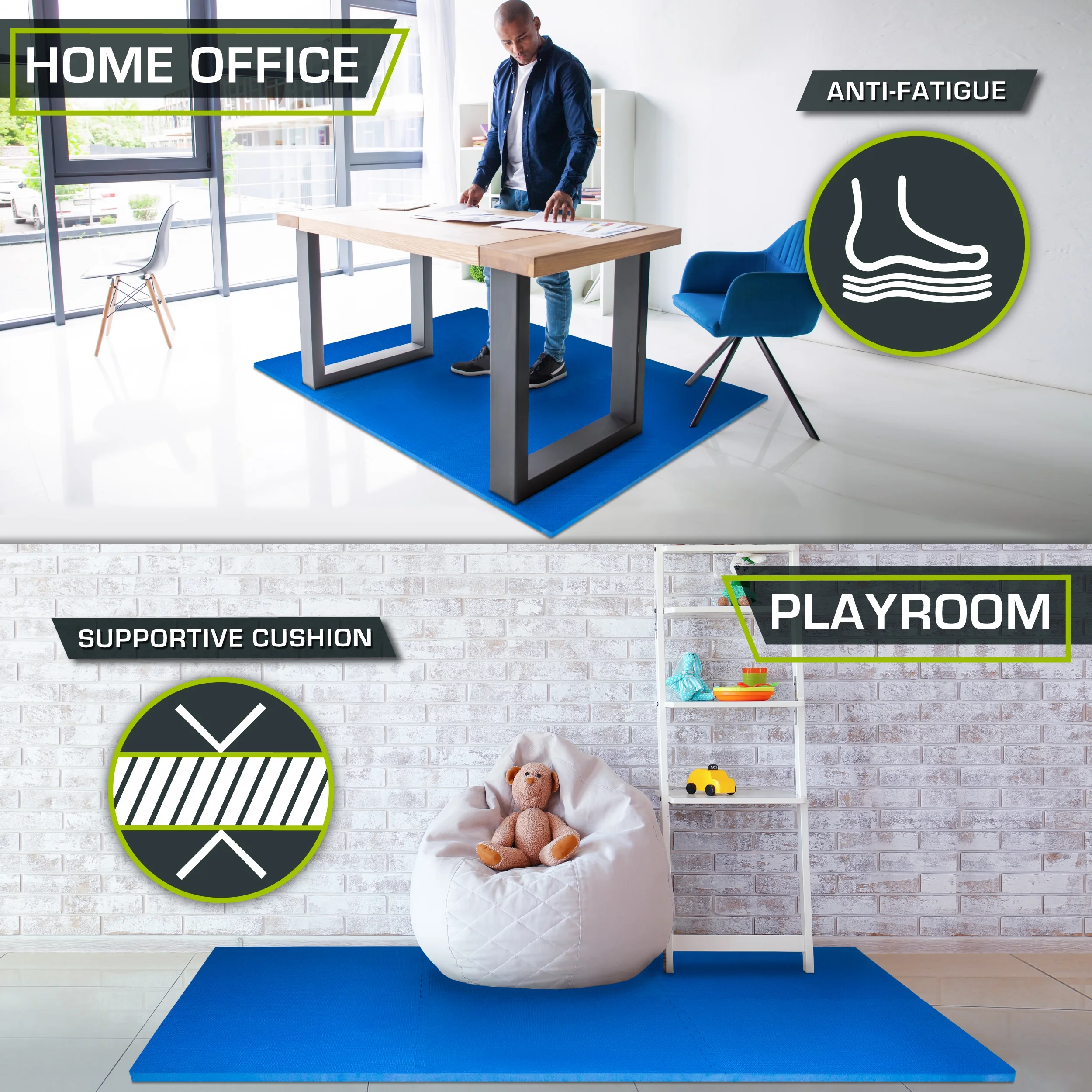 ProsourceFit Extra Thick Puzzle Exercise Mat 3/4