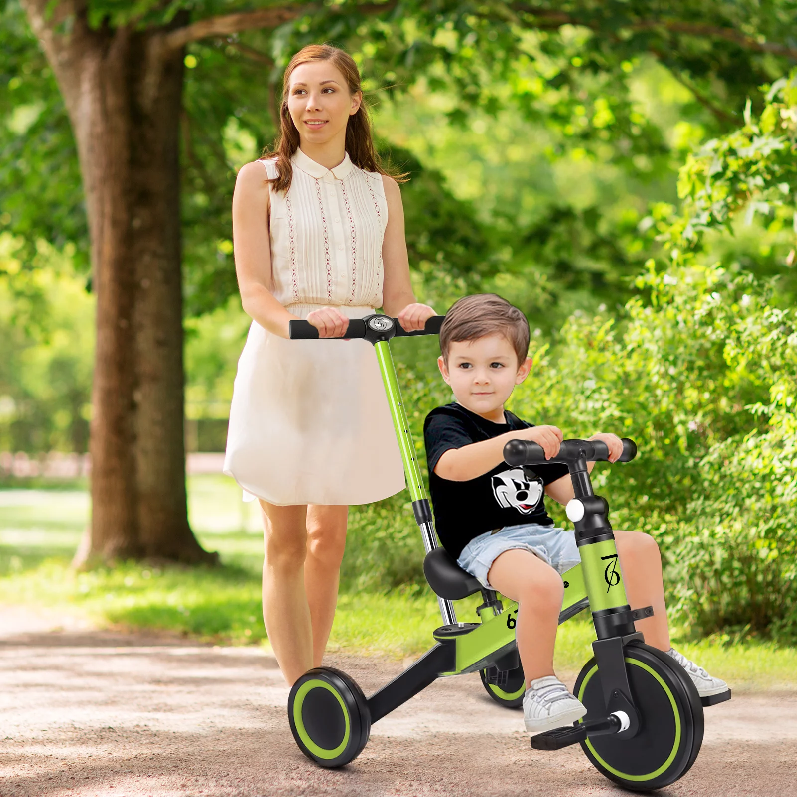 KORIMEFA Toddler Bike with Push Handle, Toddler Tricycle for Age 1 to 3 Years Old Boy Girl, Baby Bike Balance Bike - Womvr