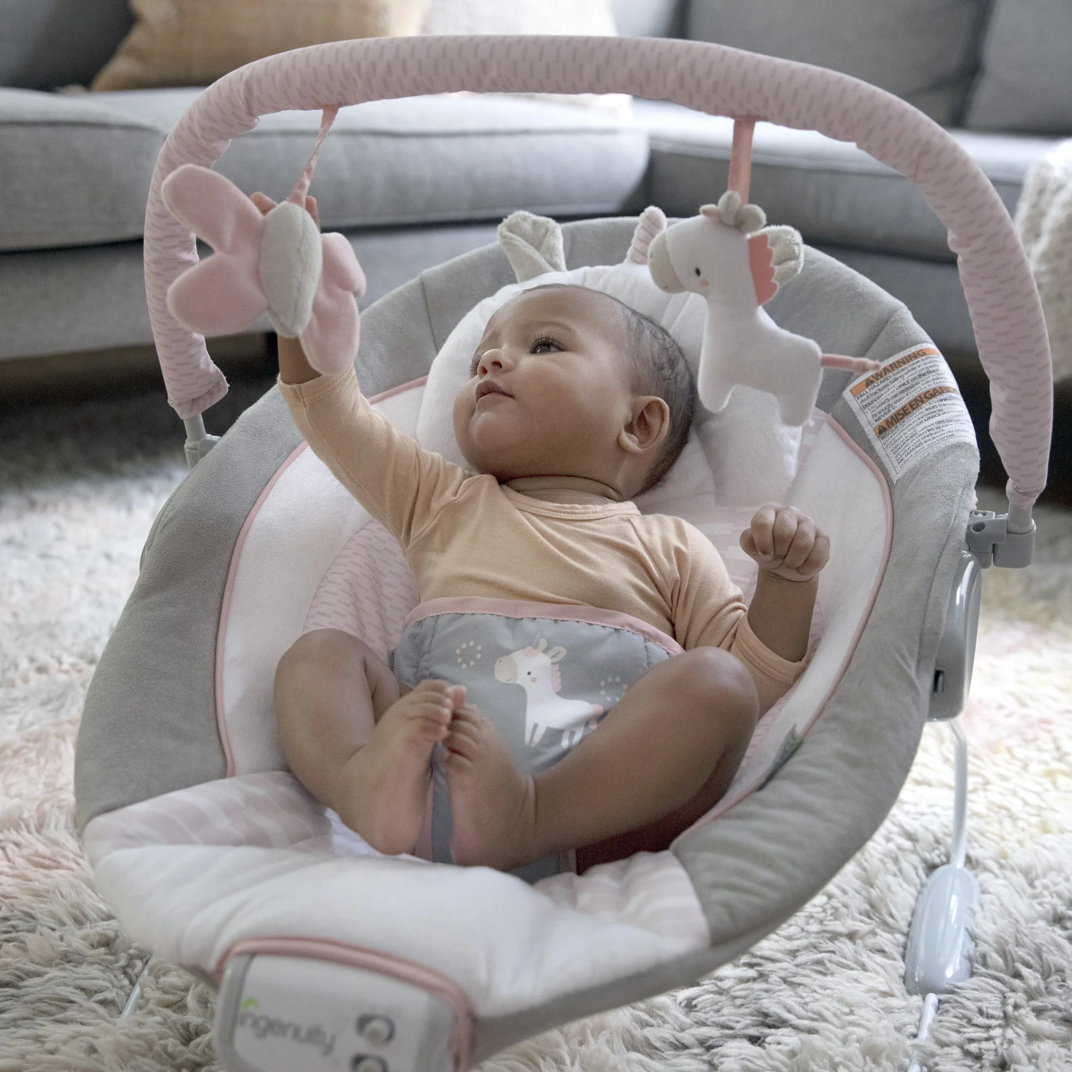Ingenuity Soothing Baby Bouncer with Vibrating Infant Seat & Music - Morrison (Unisex) - Womvr