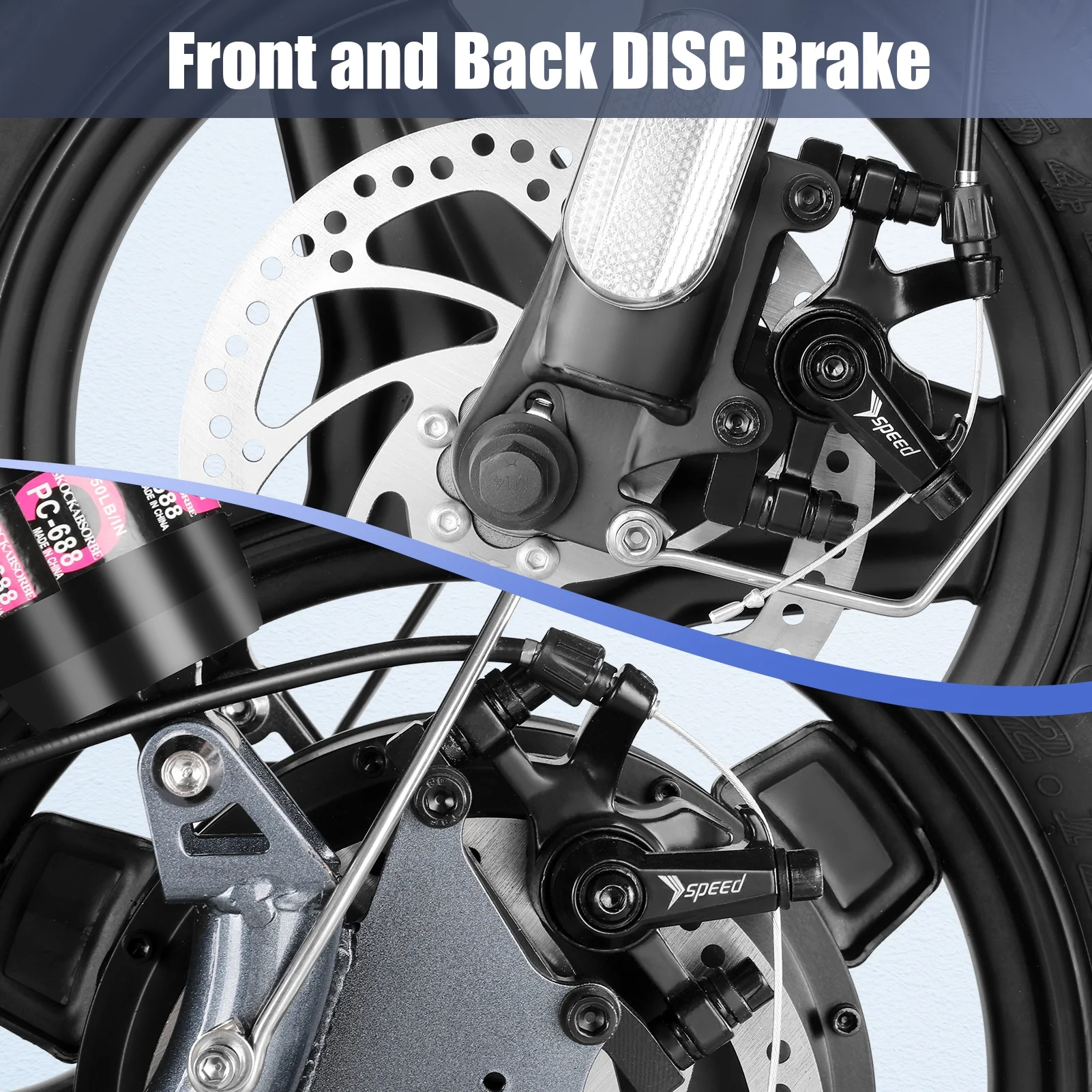 Caroma 500W Electric Scooter with Seat for Adult, 14 inch Commuter Electric Scooter with Dual Shock Absorbers and Basket - Up to 25 Miles 20 MPH, Silver - Womvr