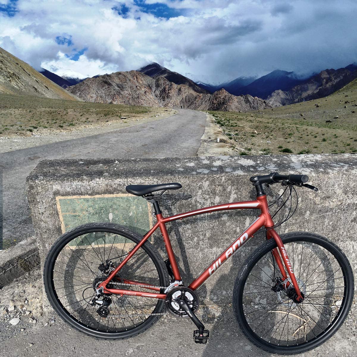 Hiland Road Bike Hybrid Bike Aluminum Frame 700C 24 speeds with Disc Brake - Womvr