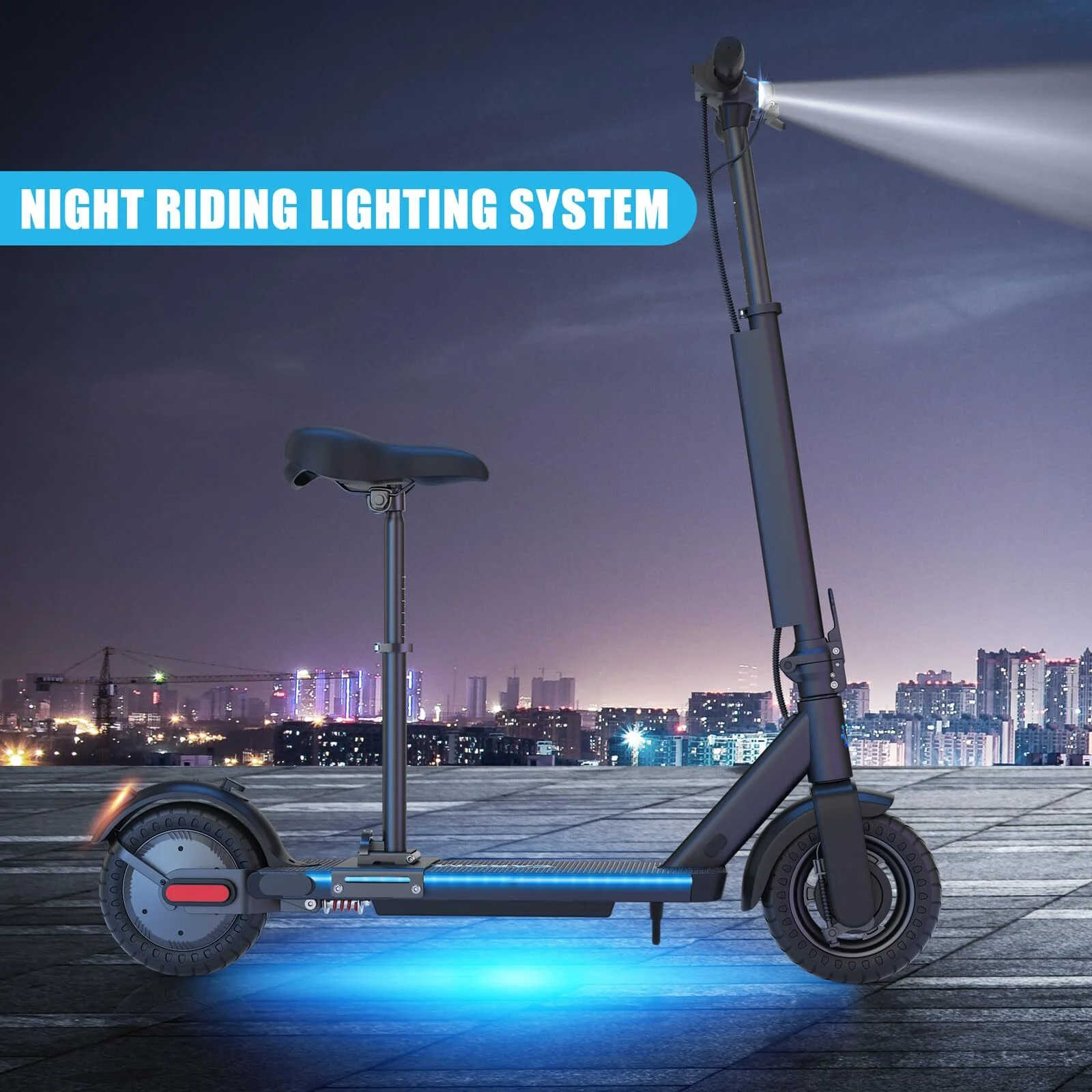 Caroma Pro Electric Scooter Foldable 25 Miles Range Top Speed 20 mph Fast Charging Battery Foldable Commuting for Ages 14+ and up to 256 lbs, Silver - Womvr