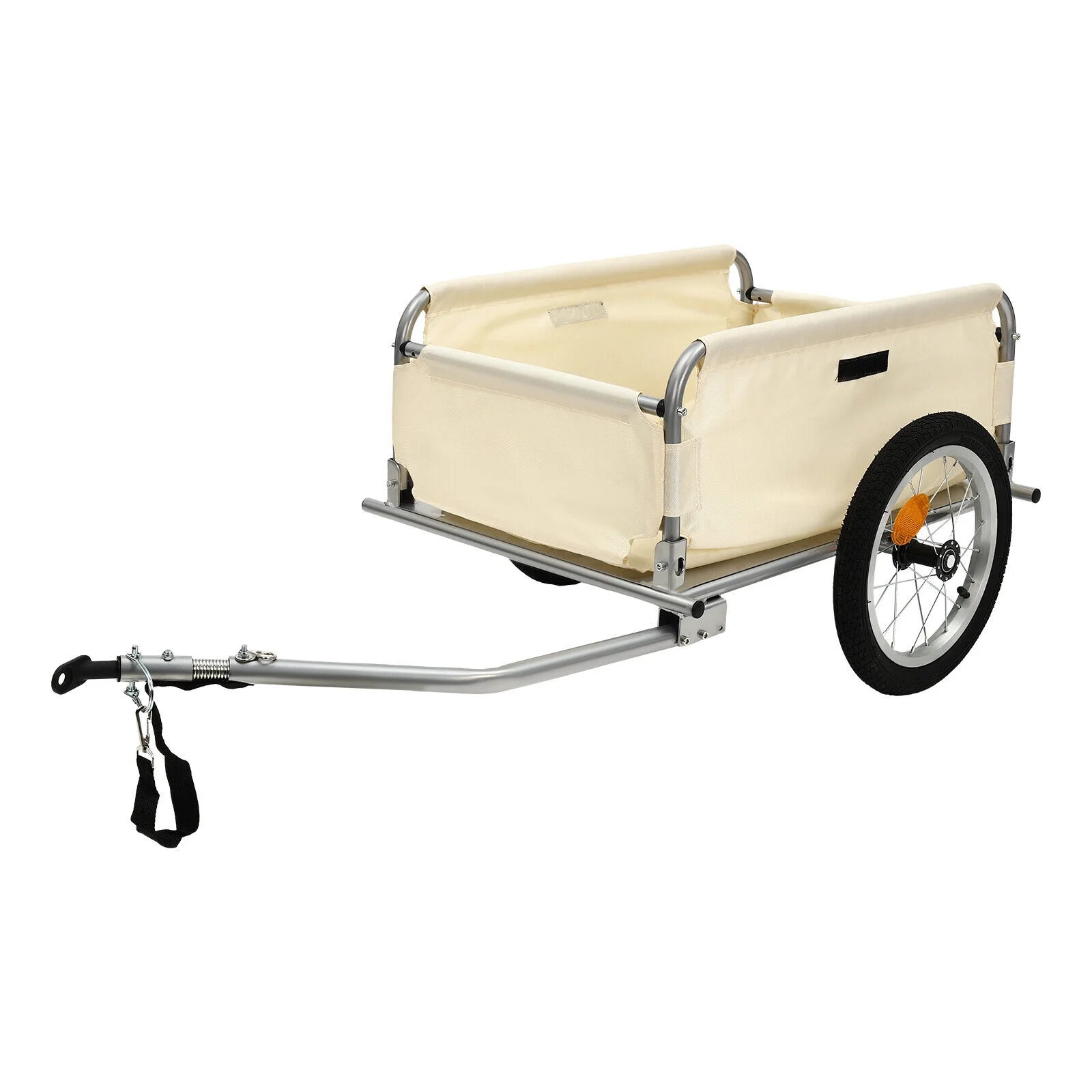Bike Cargo Trailer with Universal Bicycle Coupler Foldable Bicycle Cart Wagon 50kg - Womvr