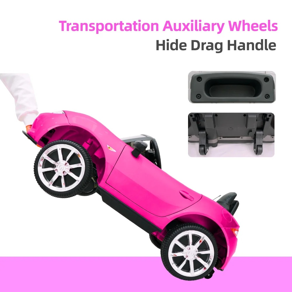 12V Ride On Powered Wheels Car Mazda Licensed MX-5 Electric Car for Kids w/ Parental Remote Control LED Lights Bluetooth Music - Womvr