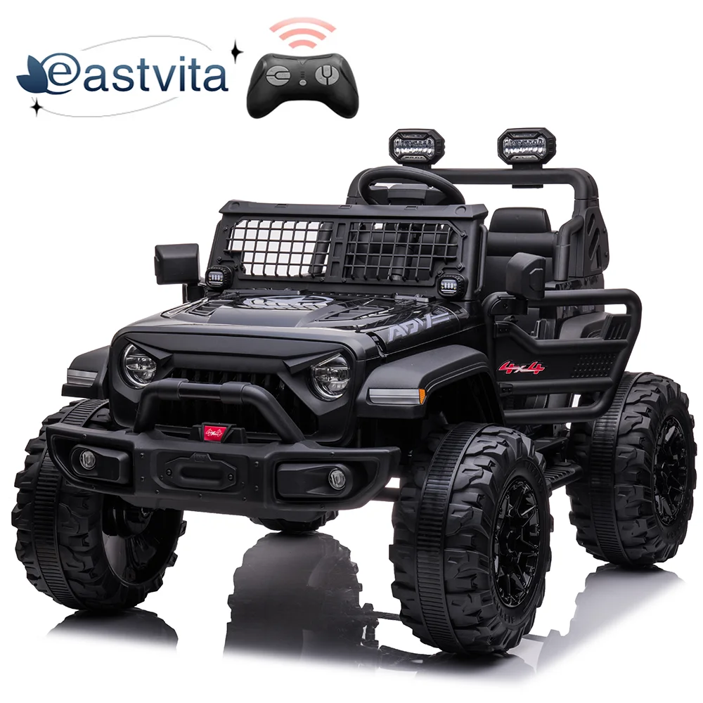 OUTOP Kids 24V Ride on Car with Electric Remote Control Dual Drive Power Ride on Toys 2 Seats SUV Truck Wheels Vehicle - Womvr