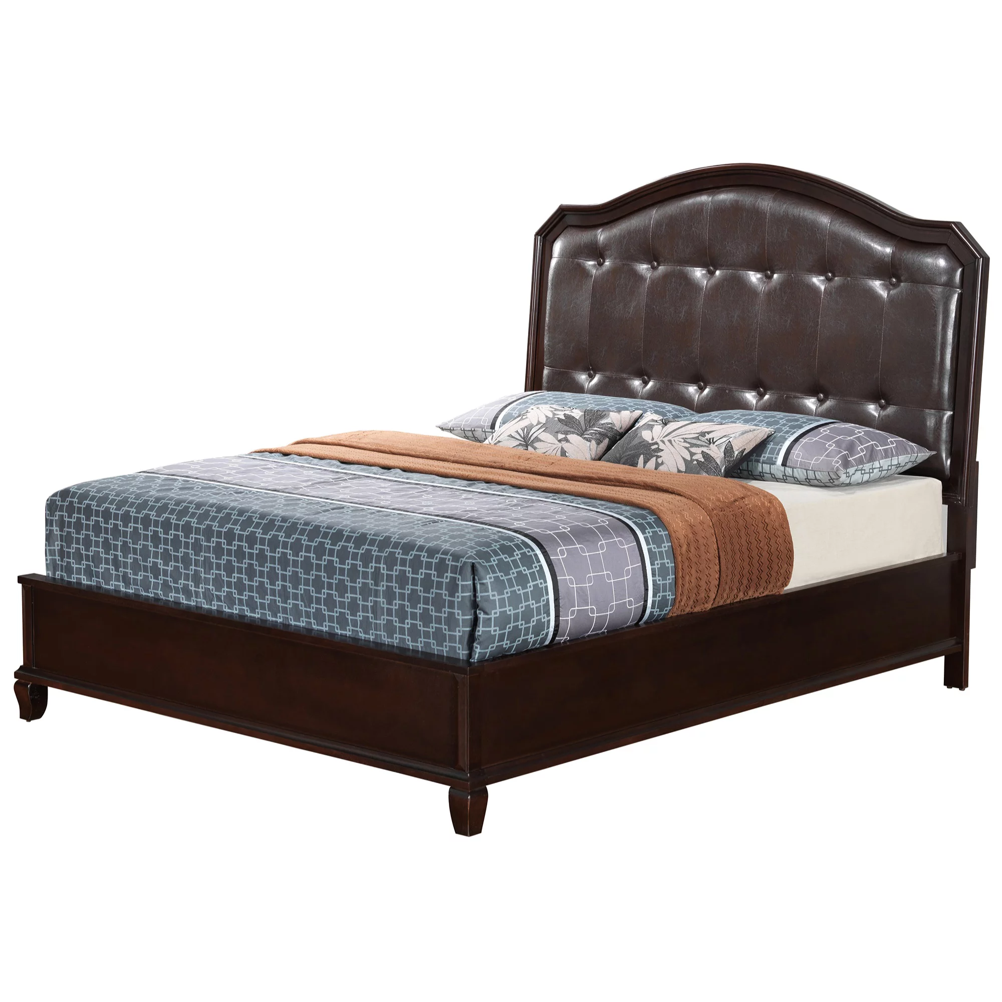Triton Cappuccino King Panel Beds - Womvr