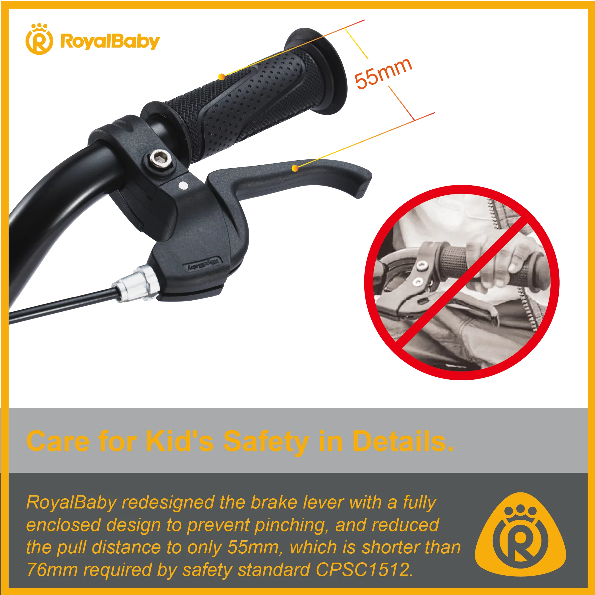 Royalbaby Boys Girls Kids Bike 12 In BMX Freestyle Black 2 Hand Brakes Bicycles with Training Wheels Child Bicycle - Womvr