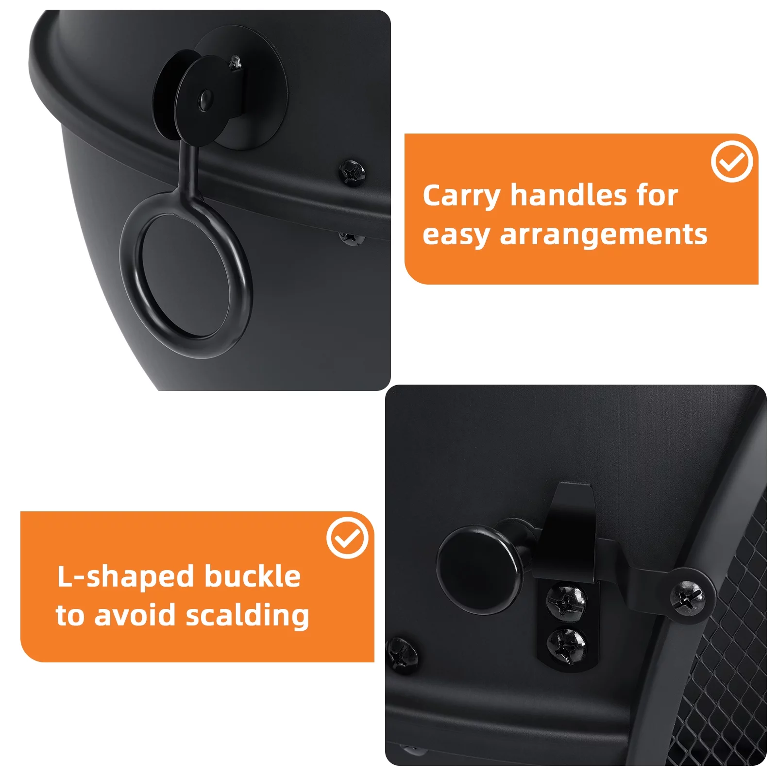 SinglyFire Chiminea Outdoor Fireplace Wood Burning Chimenea Metal Cast Iron Fire Pit with Cover Rain Lids for Backyard Garden Camping Patio Heater - Womvr