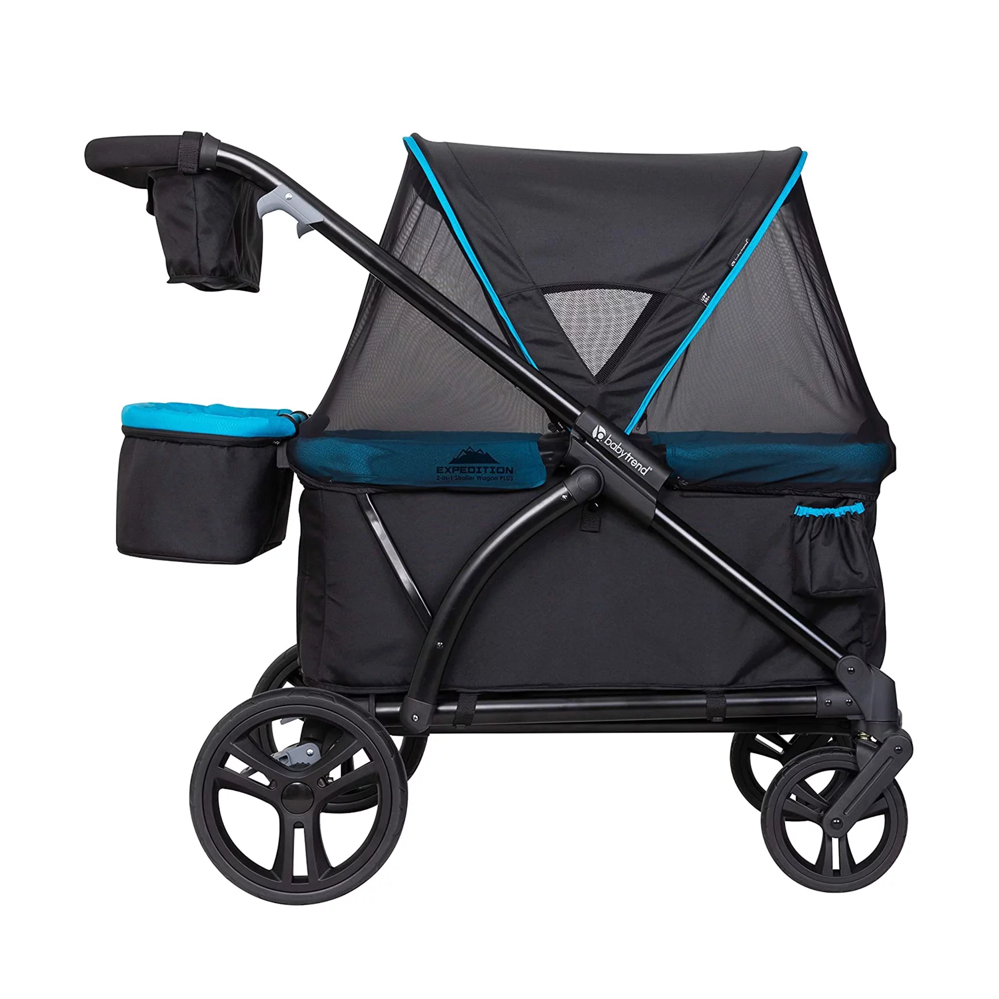 Baby Trend Expedition Plus 2-in-1 Stroller Wagon, Solid Print Black - Womvr