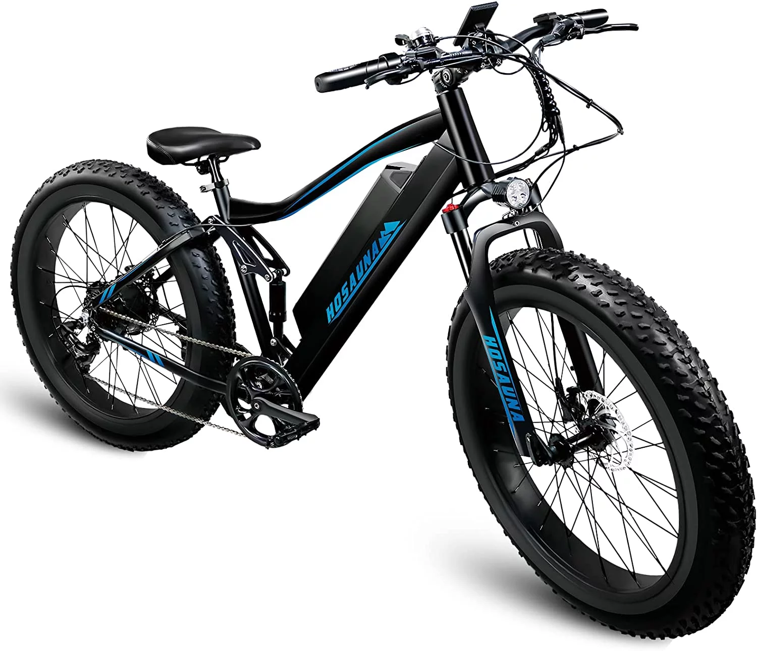 Electric Bike Electric Mountain Bike 500W Ebike26'' Fat Tire Ebike, 28+MPH Adults Ebike with Removable 48V 15Ah Battery, Shimano 6-Speed Grey - Womvr