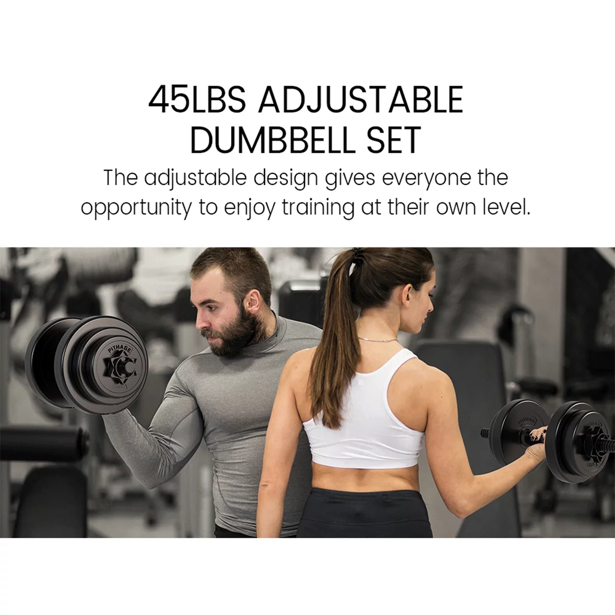 RELIFE REBUILD YOUR LIFE Adjustable Weight Dumbbell Set of 2 20lbs Pair Weights Dumbbells Workout - Womvr