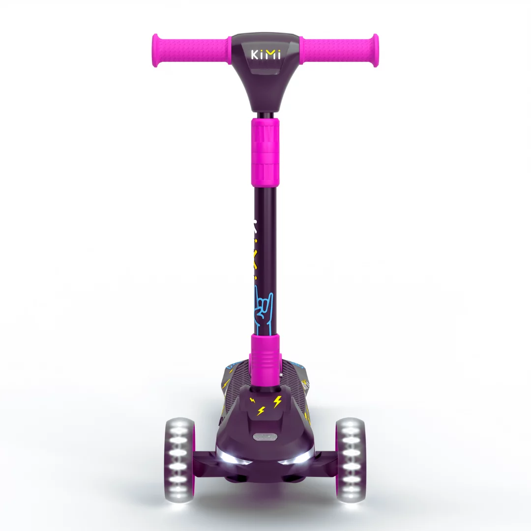 Kimi Kids 3-Wheel Electric Scooter, Ages 2-9, 5Mph, Lights, 10 Miles Range - Womvr