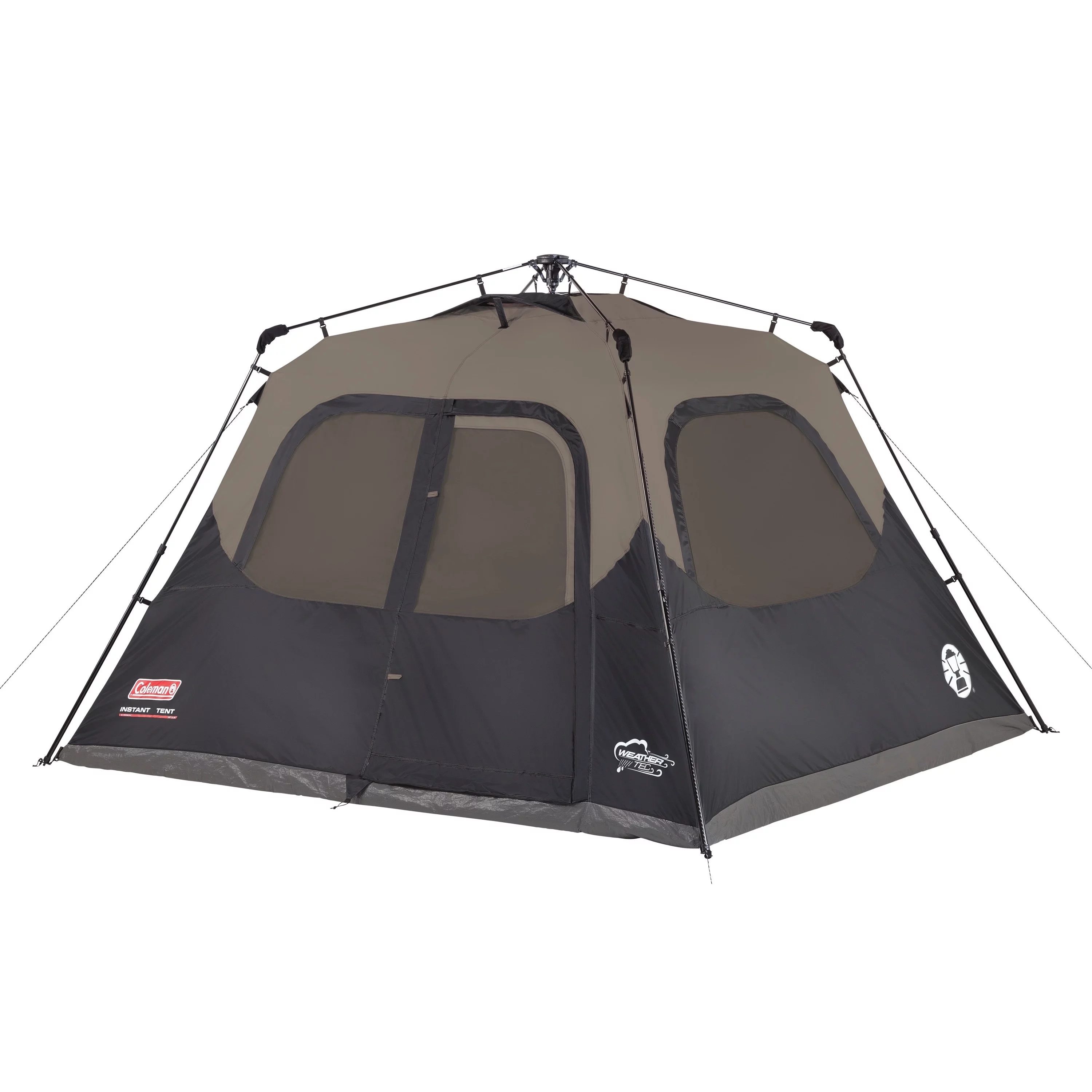 Coleman 6-Person Cabin Camping Tent with Instant Setup, 1 Room, Gray - Womvr