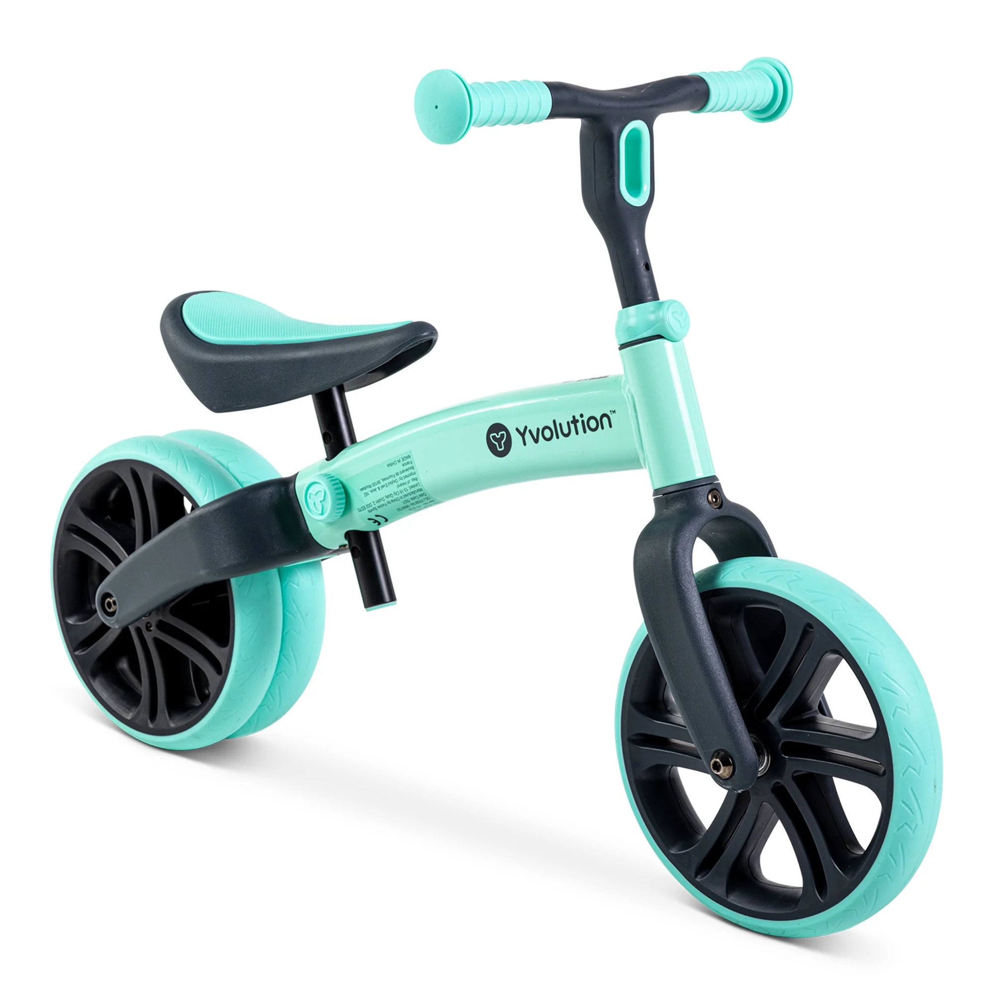 Yvolution Toddler Balance Bike 9'' Wheel (Blue) Boys and Girls, 18 Months to 3 Years Old - Womvr