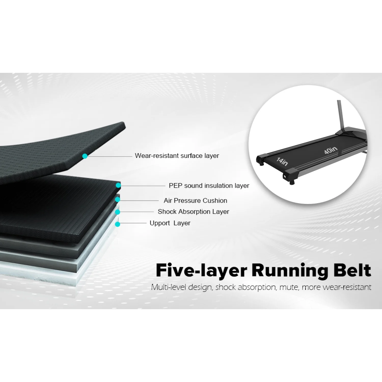 Electric Folding Treadmill, 2.5HP Foldable Exercise Walking Machince Walking Pad for Apartment Home/Office, Easy to Fold Assembly, MP3,LCD Display - Womvr