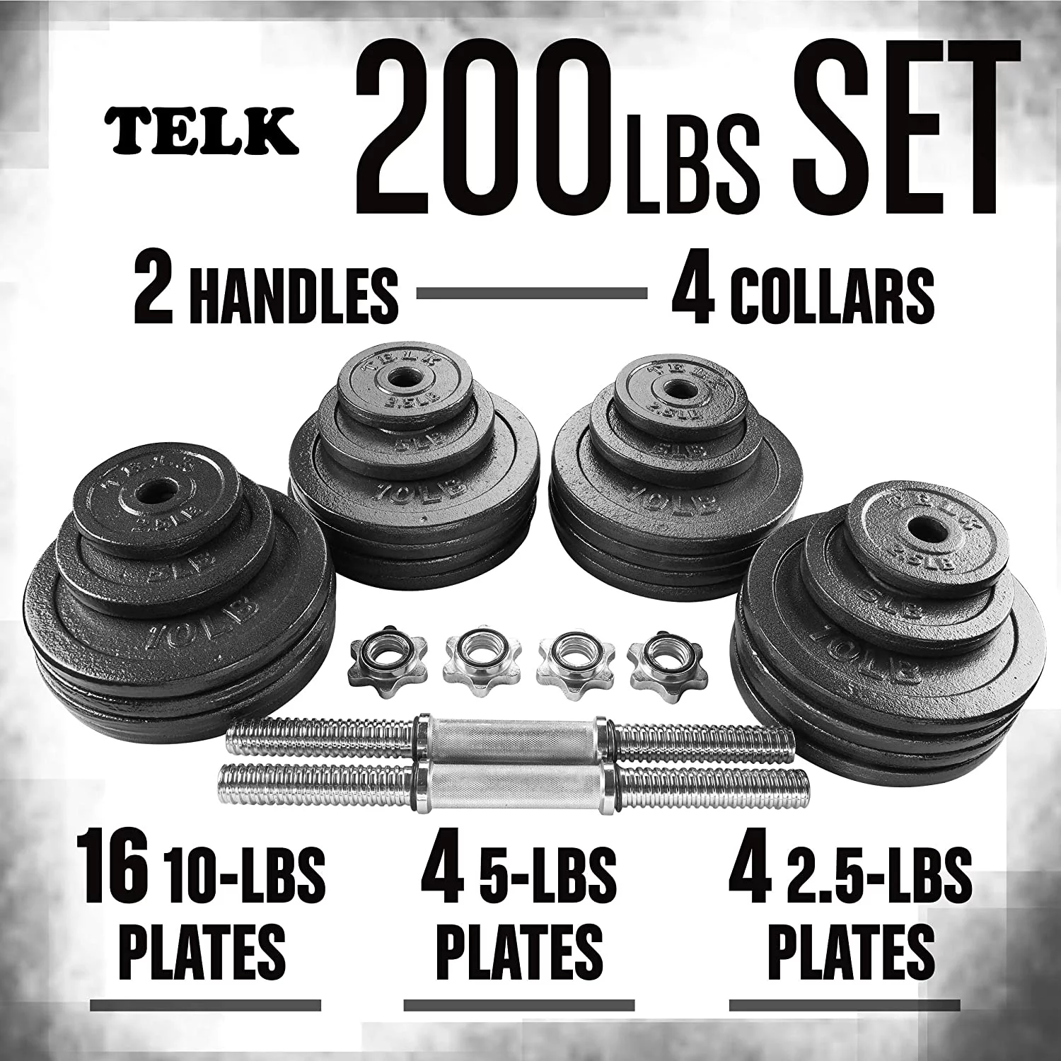 Telk Fitness Adjustable Dumbbells 45 Lbs., Hand Weights for Home Gym - Womvr