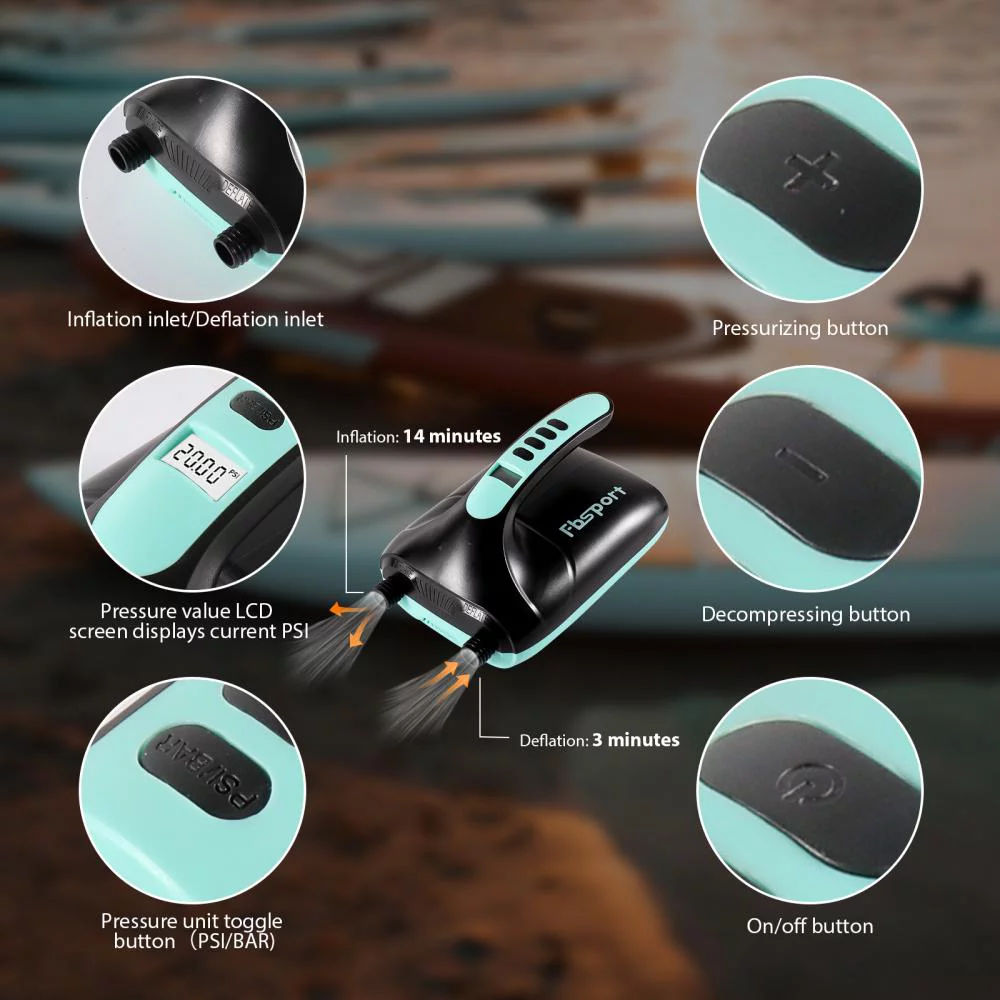 Fbsport Electric Inflatable Paddle Board, Stand UP Paddleboard 11' Length with Electric Pump SUP Accessories - Womvr